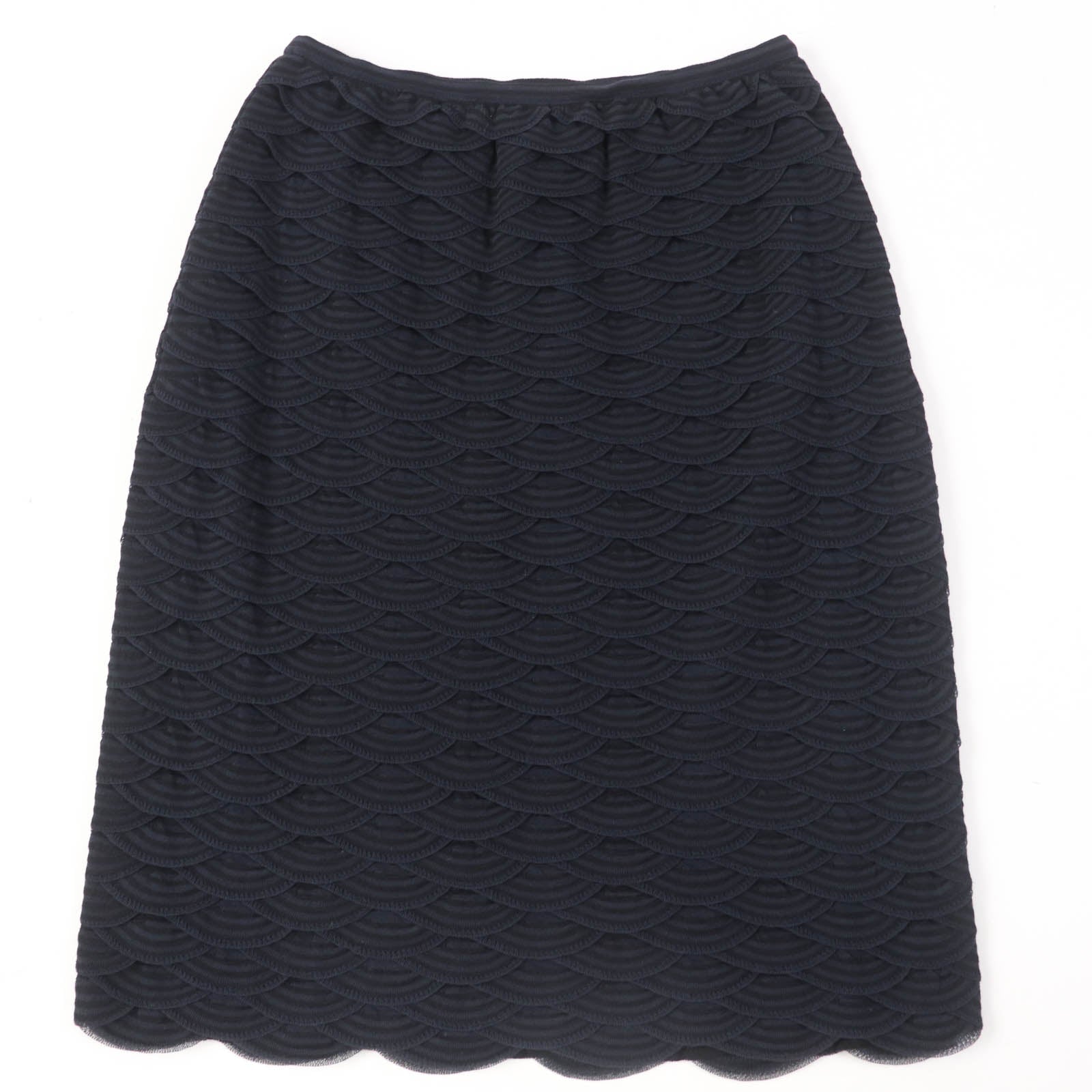 Chanel Rayon Cotton Nylon Tight Skirt 38