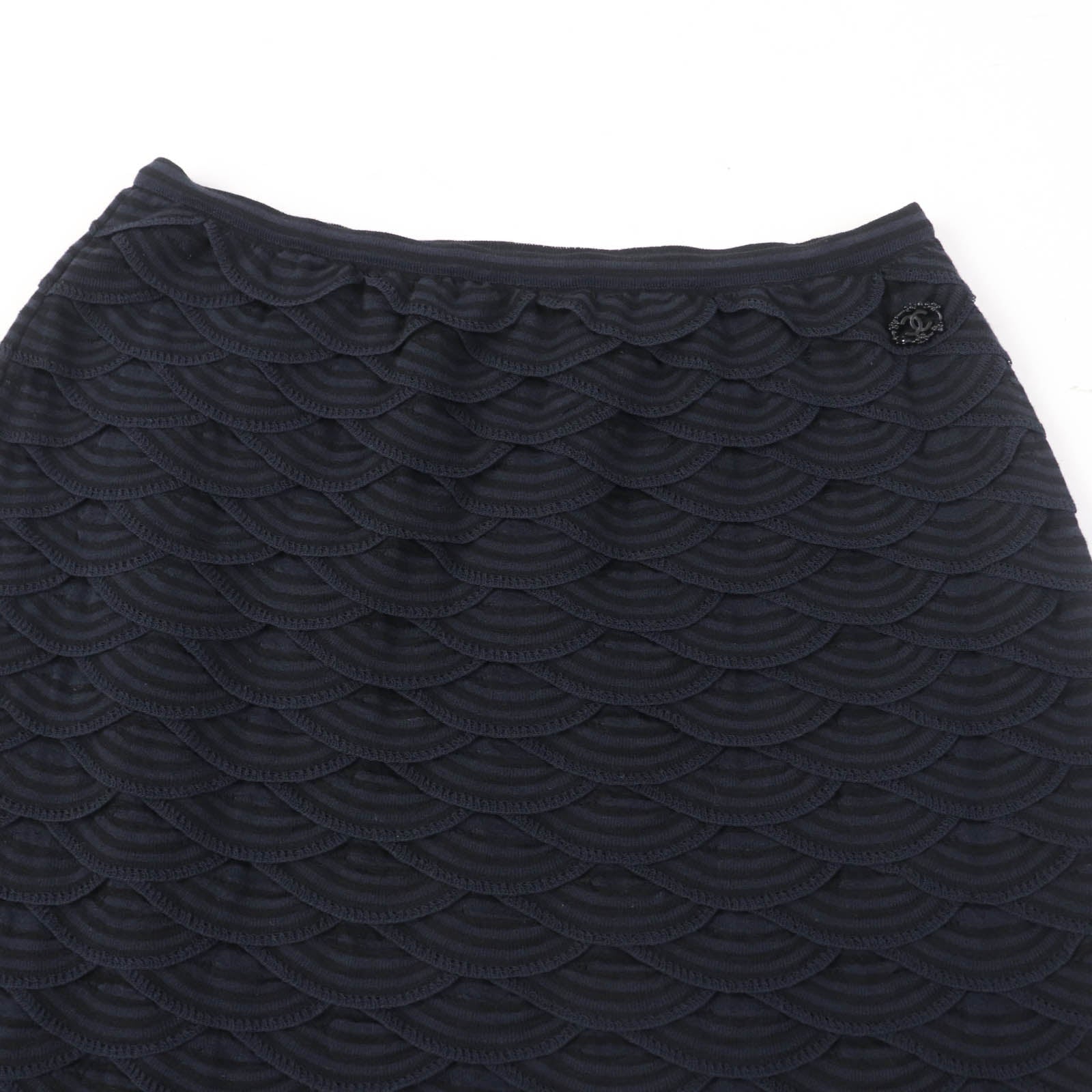 Chanel Rayon Cotton Nylon Tight Skirt 38