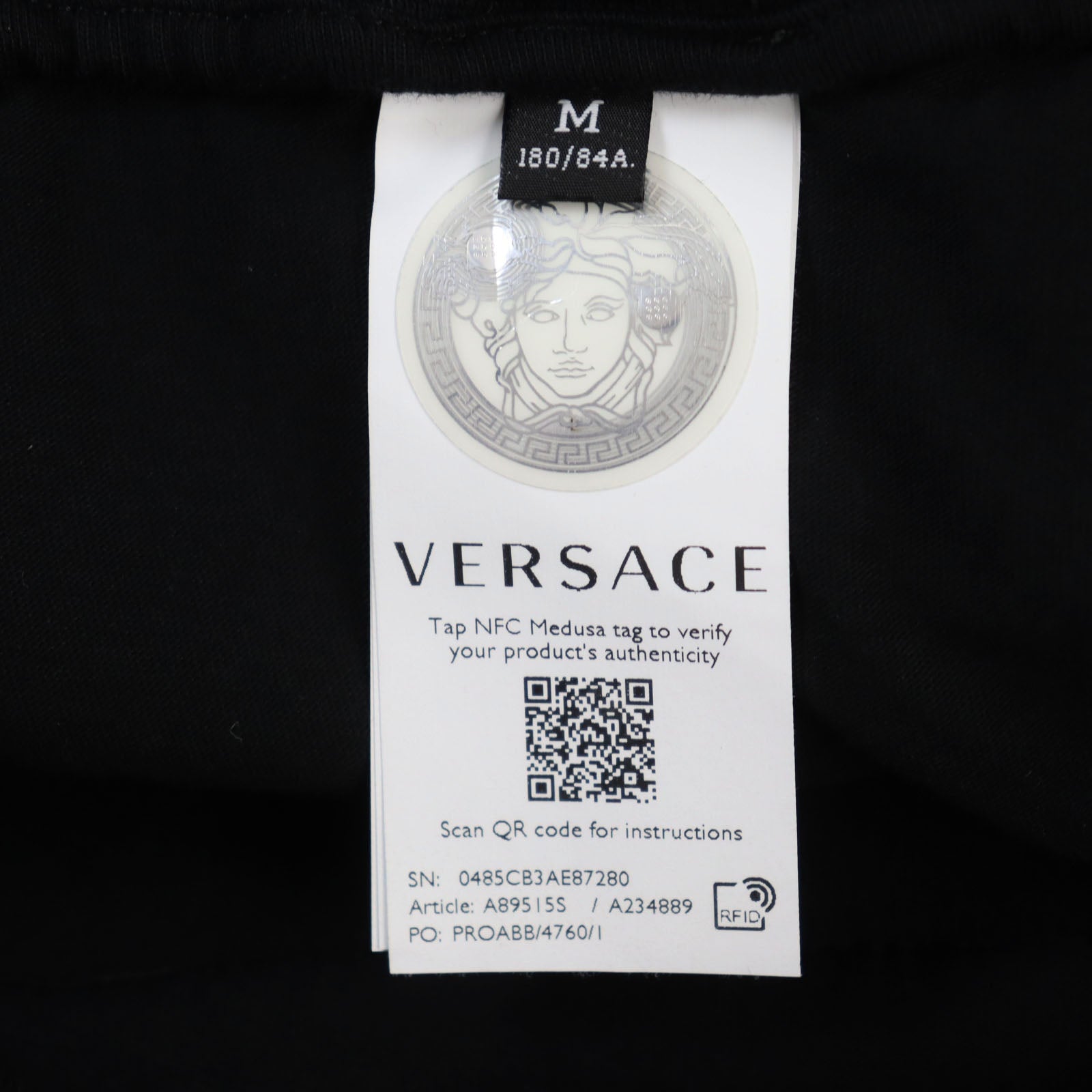 Versace Medusa Print Jogger Pants Black M