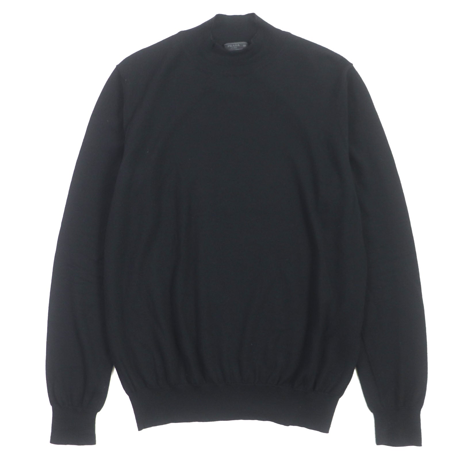 PRADA Wool Bottleneck Knit Sweater Black