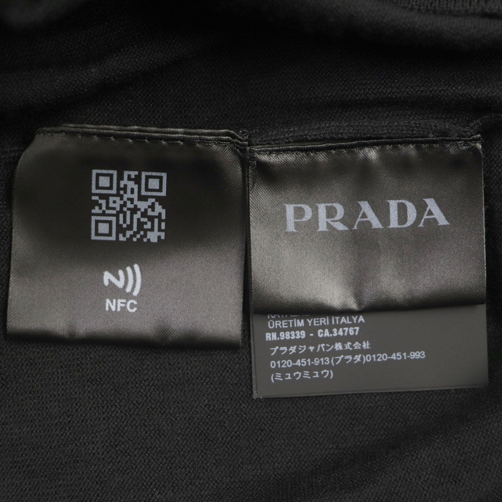 PRADA Wool Bottleneck Knit Sweater Black