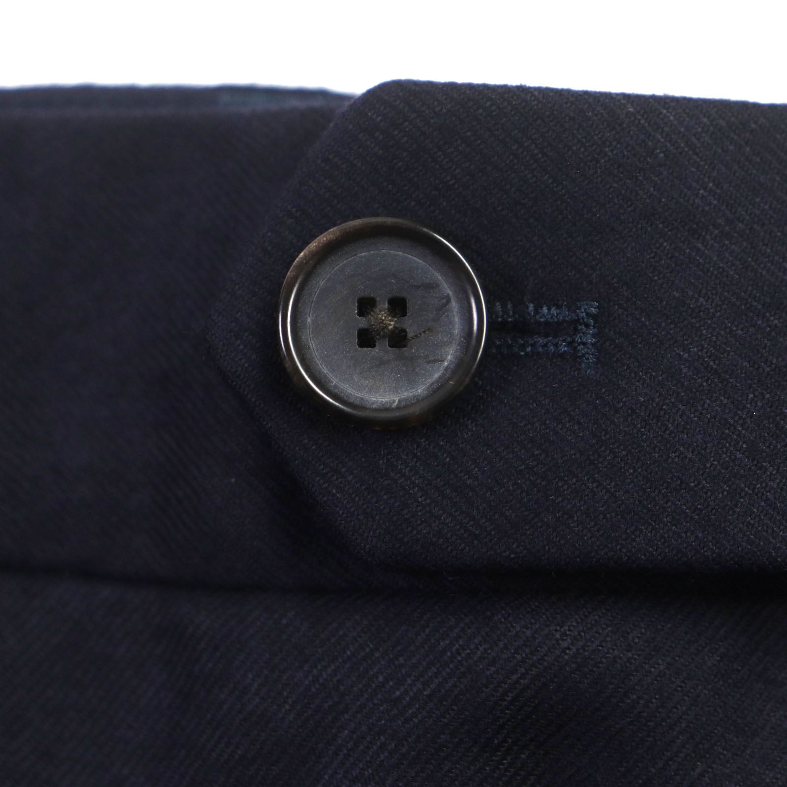 Louis Vuitton Wool Logo Button Slacks