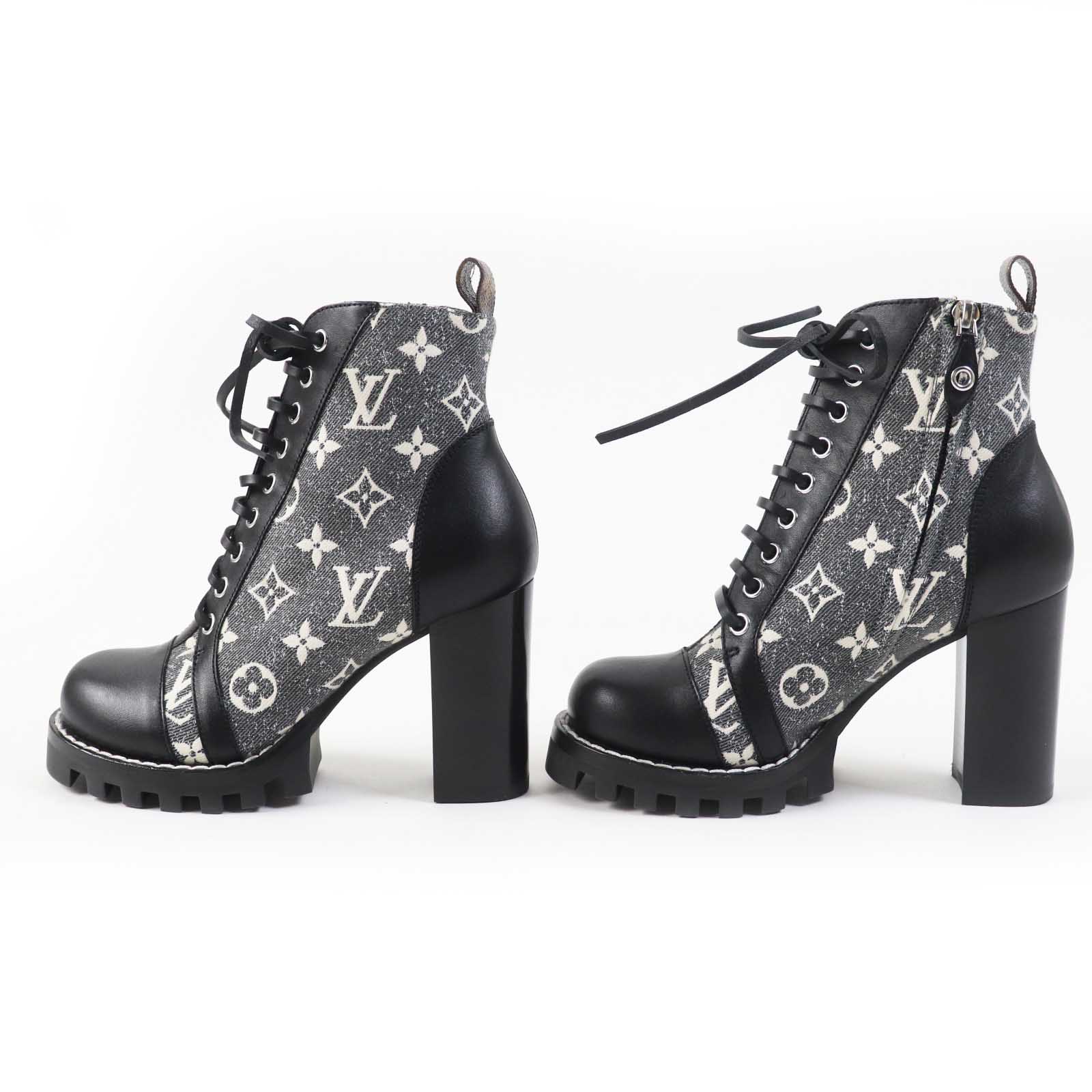 Louis Vuitton Star Trail Ankle Boots Leather Denim