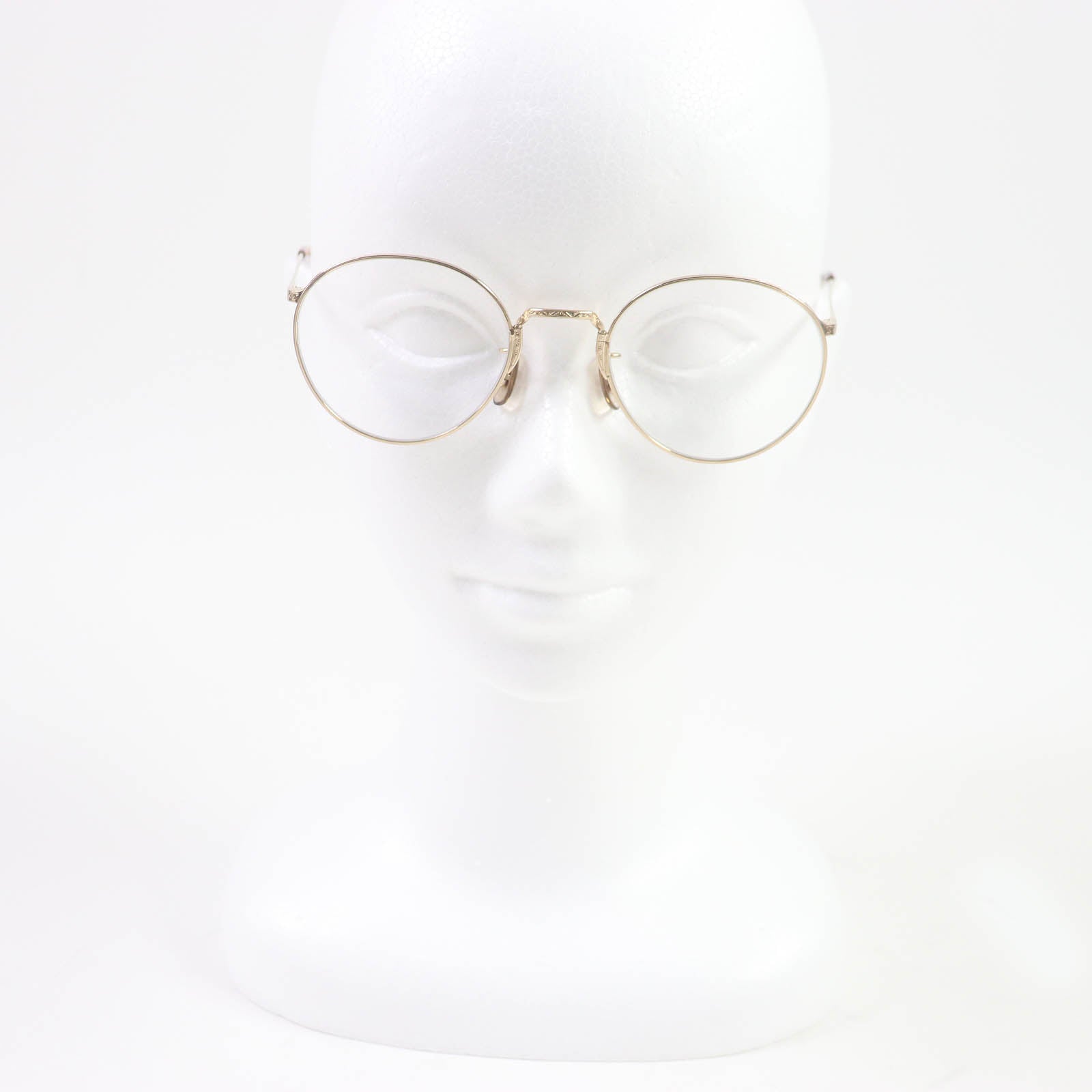 OLIVER PEOPLES CP-10T Oval Glasses Gold Brown