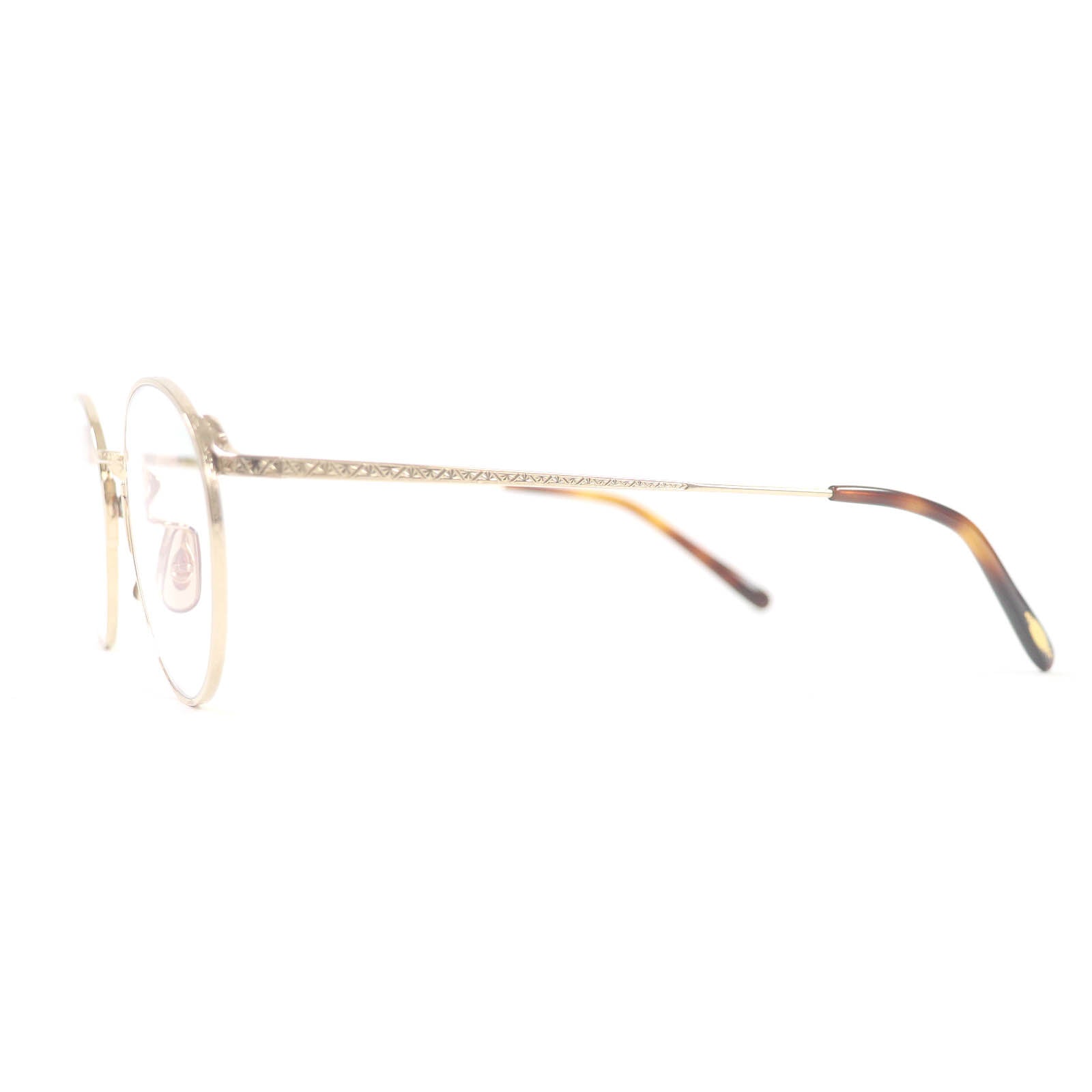 OLIVER PEOPLES CP-10T Oval Glasses Gold Brown