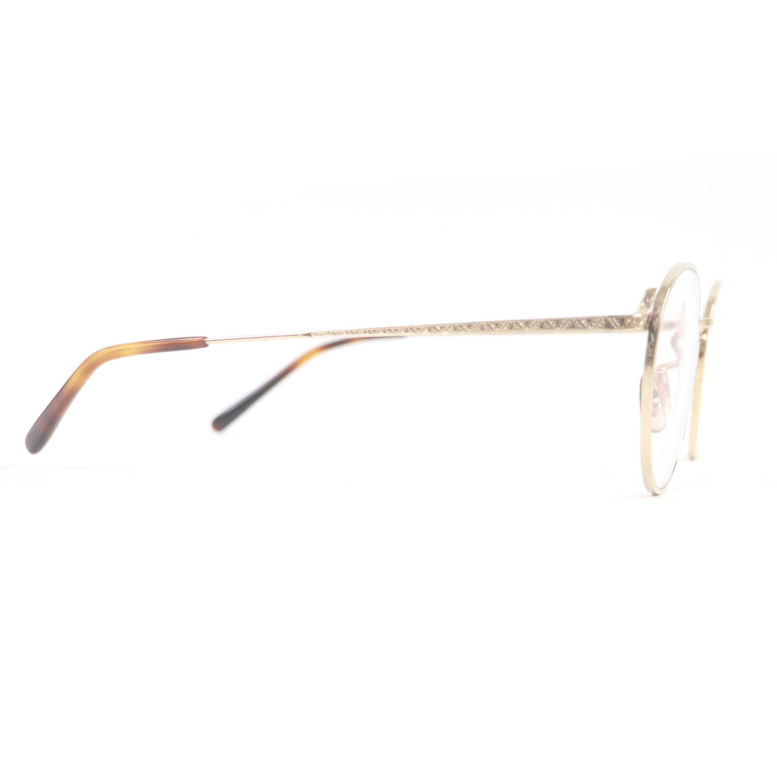 OLIVER PEOPLES CP-10T Oval Glasses Gold Brown