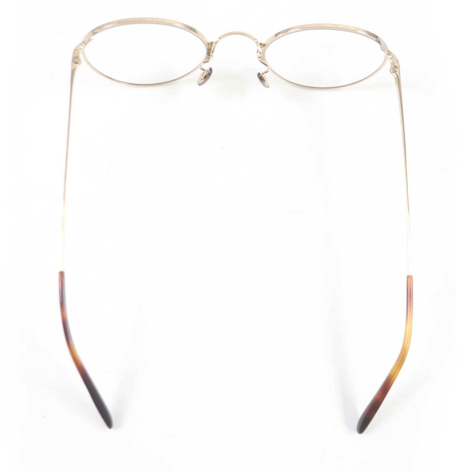 OLIVER PEOPLES CP-10T Oval Glasses Gold Brown