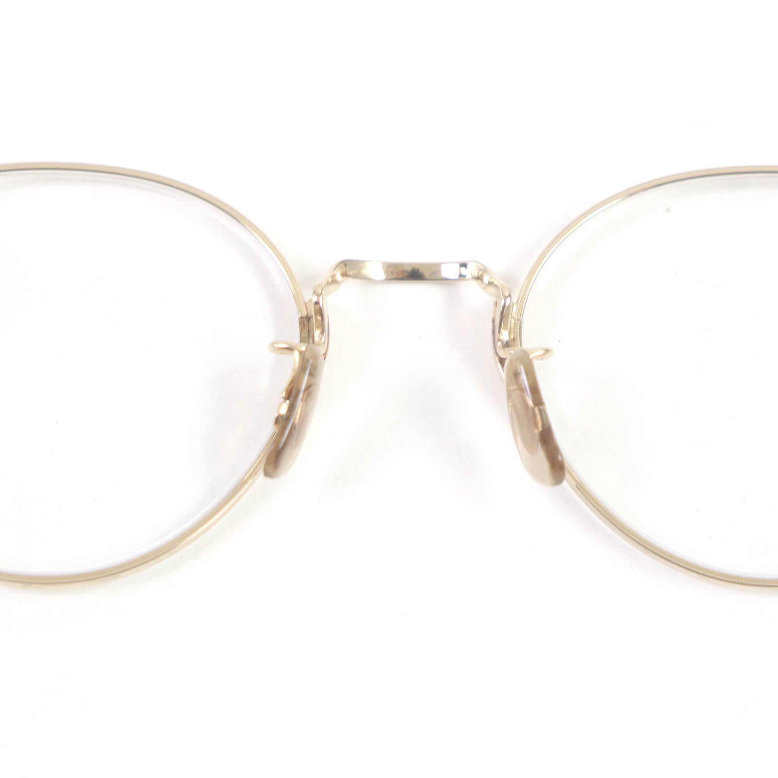 OLIVER PEOPLES CP-10T Oval Glasses Gold Brown