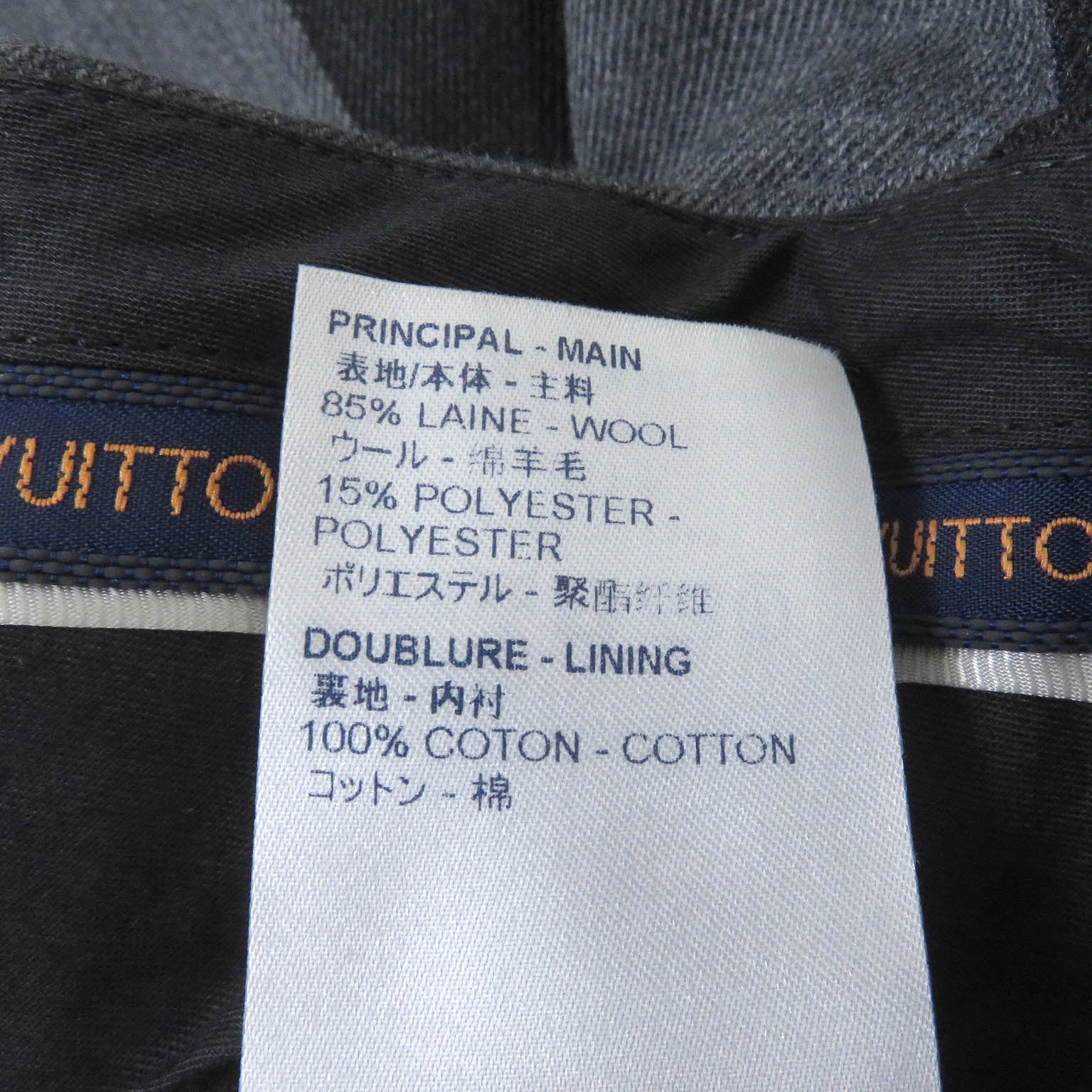 Louis Vuitton Wool Polyester Giant Damier Suit