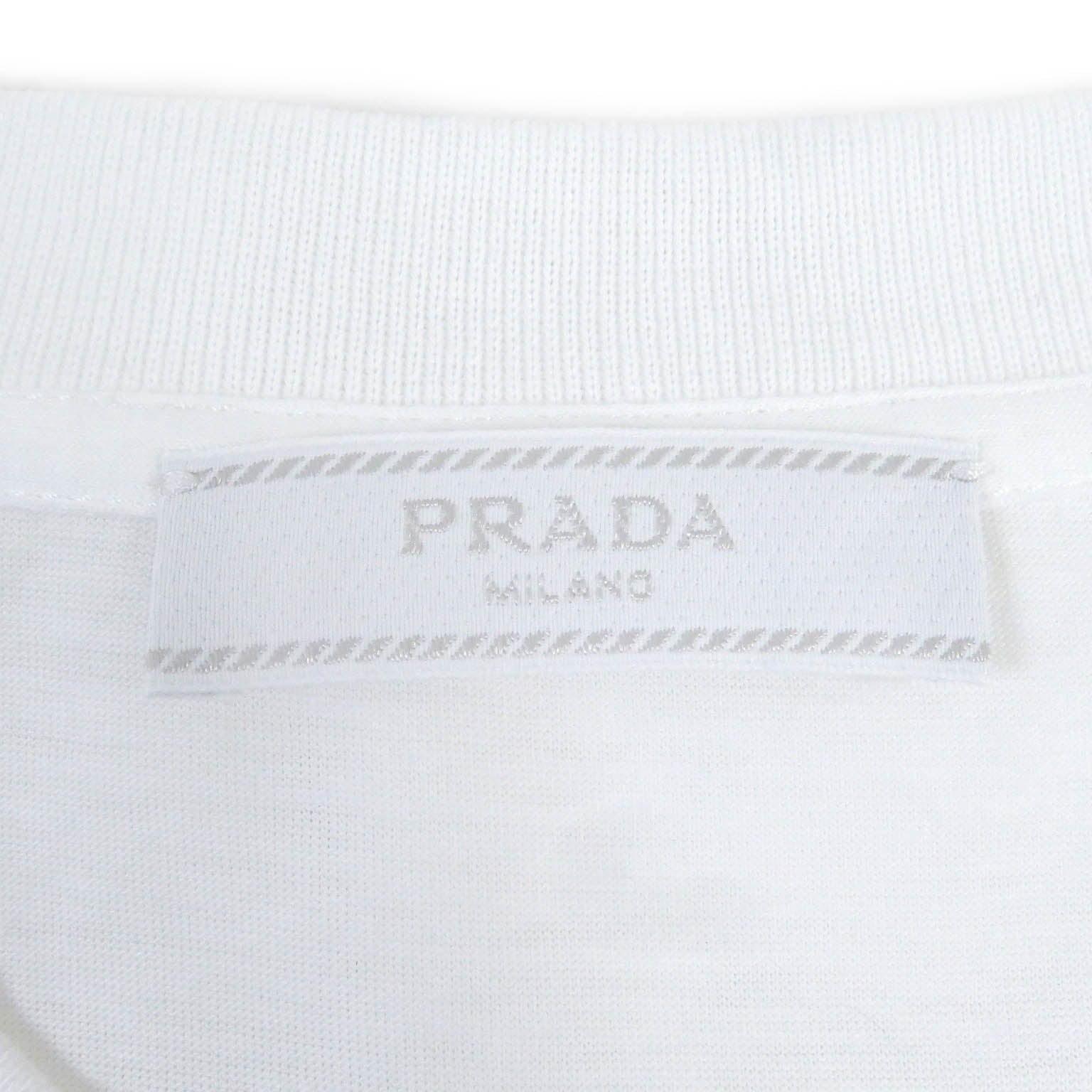 Prada Cotton Triangle Logo Crew Neck T-shirt