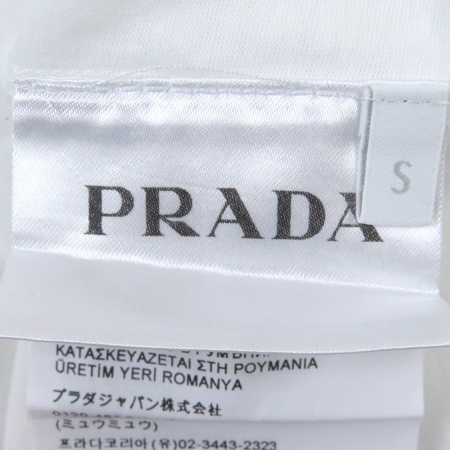 Prada Cotton Triangle Logo Crew Neck T-shirt