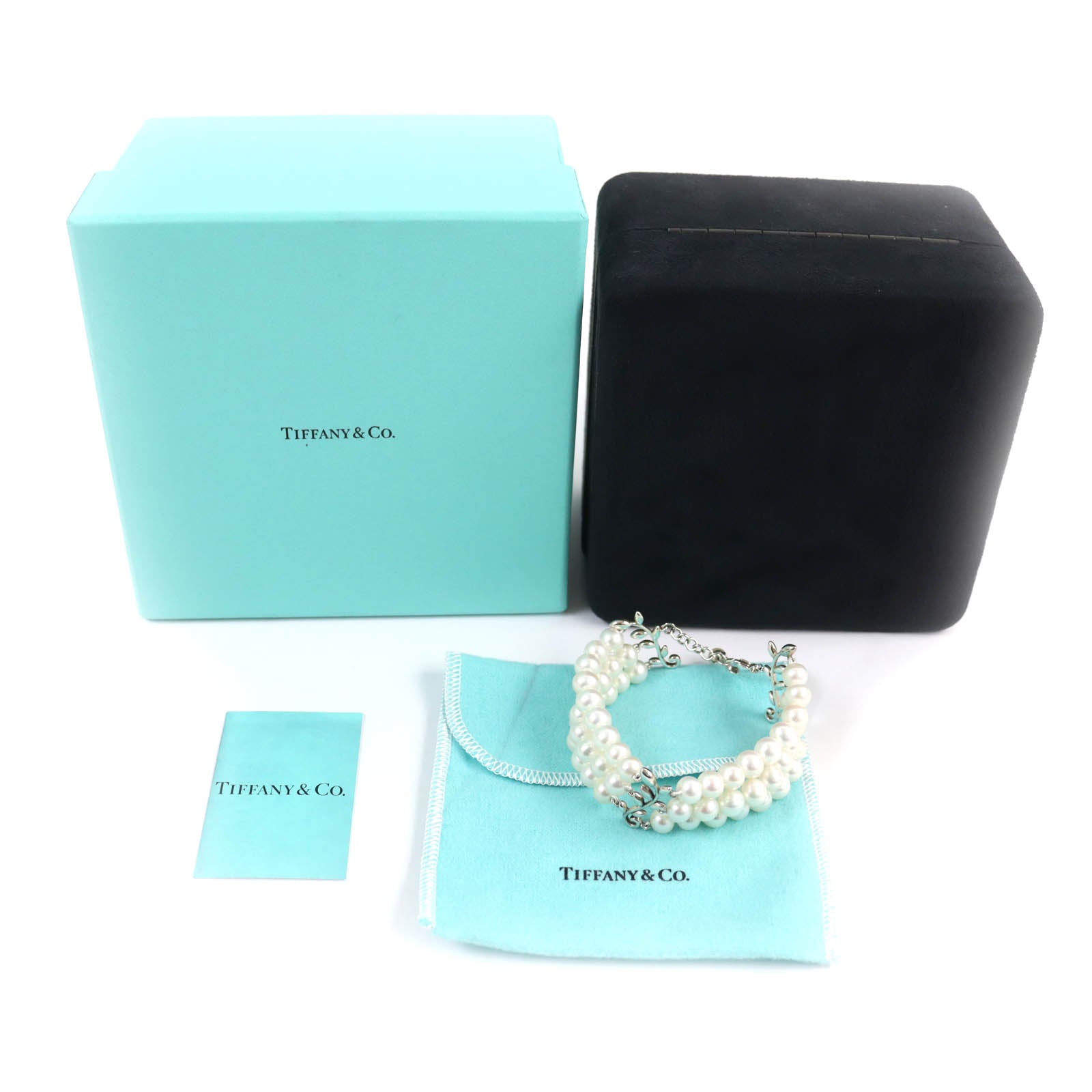 Tiffany & Co Olive Leaf Pearl Bracelet AG925