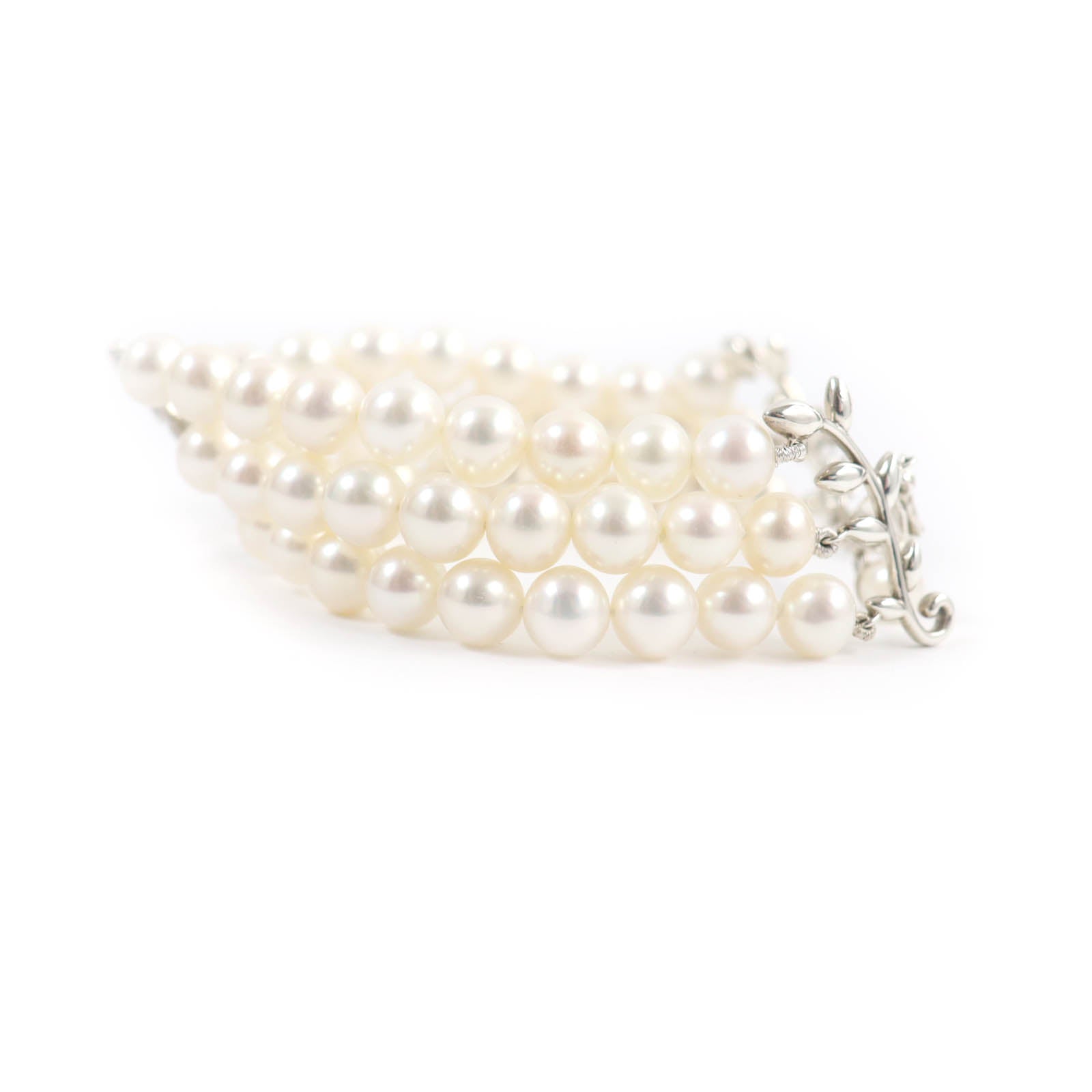 Tiffany & Co Olive Leaf Pearl Bracelet AG925