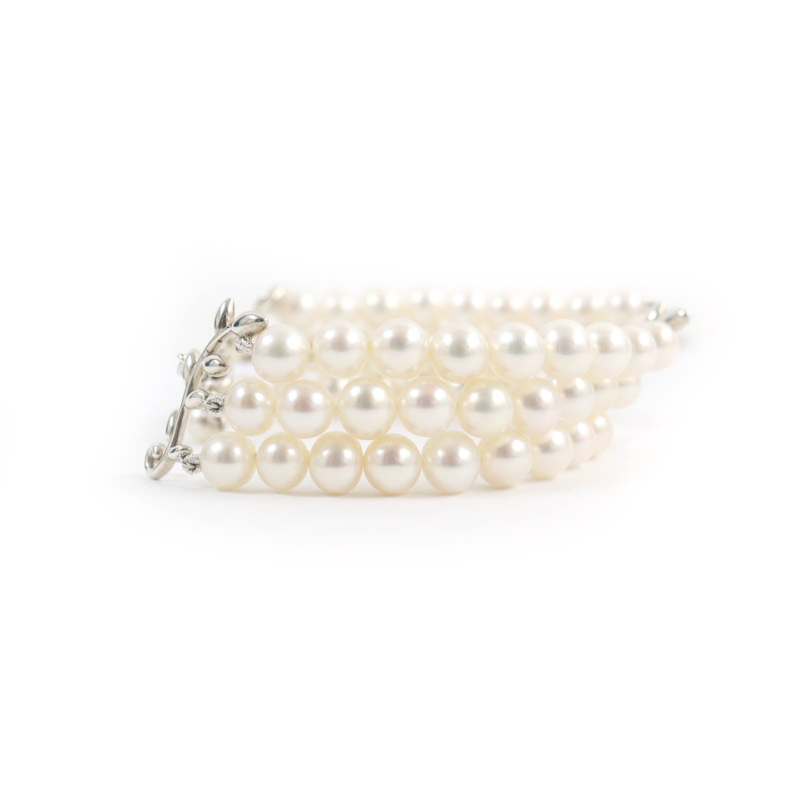 Tiffany & Co Olive Leaf Pearl Bracelet AG925