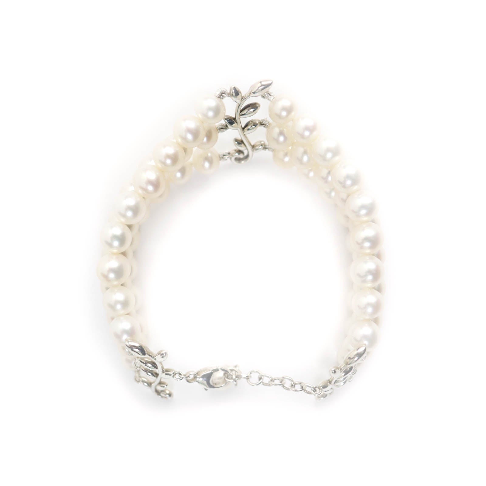 Tiffany & Co Olive Leaf Pearl Bracelet AG925