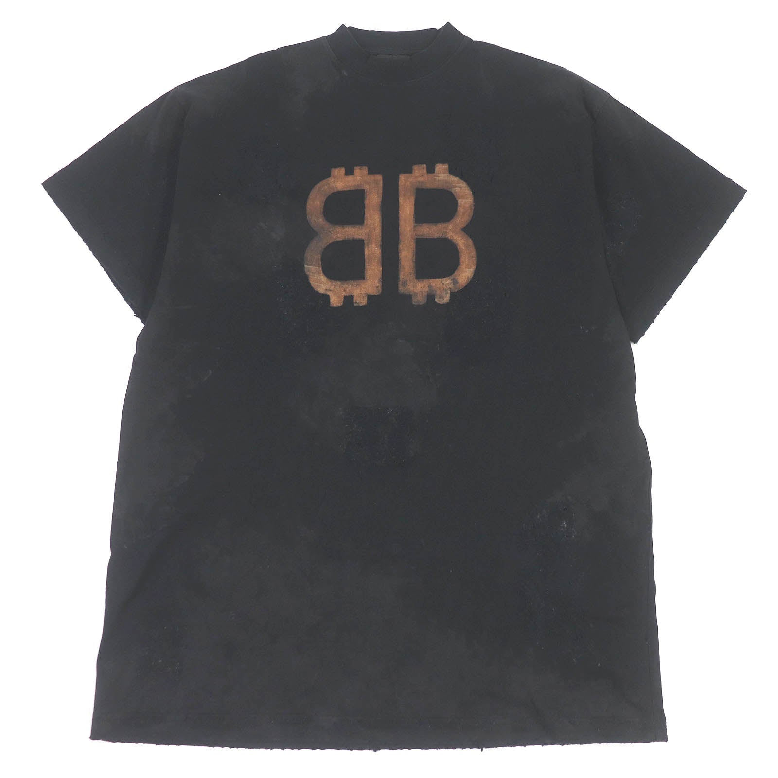 Balenciaga BB Logo Distressed Oversized T-Shirt