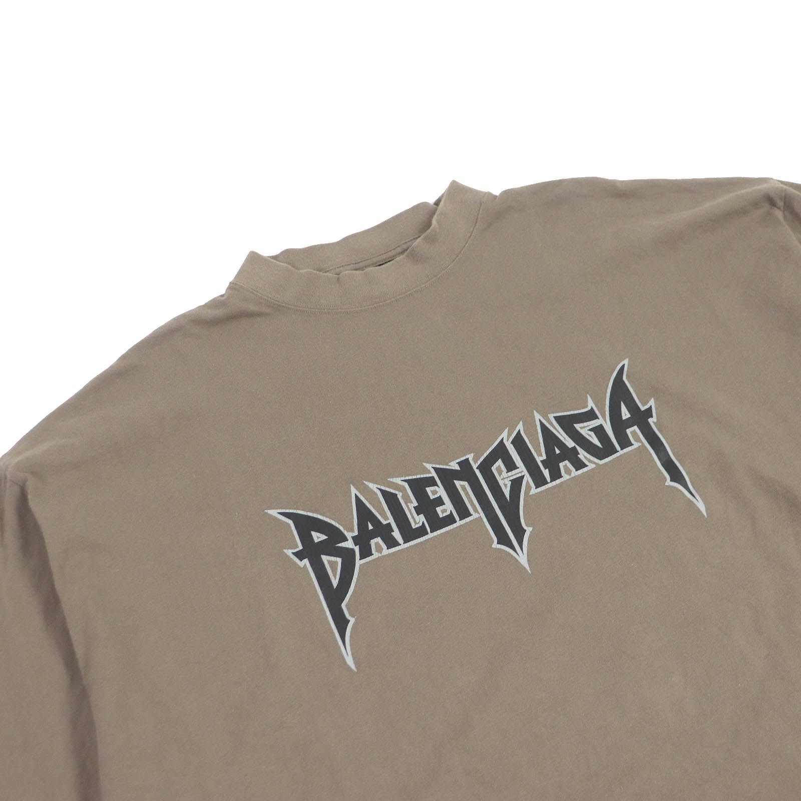 Balenciaga Distressed Oversized T-shirt Brown