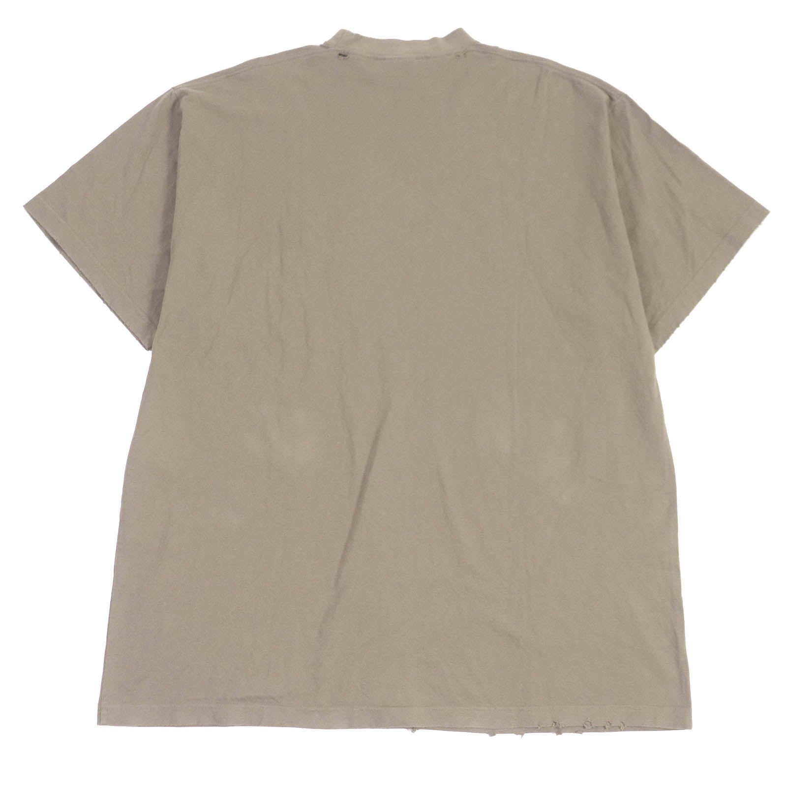 Balenciaga Distressed Oversized T-shirt Brown