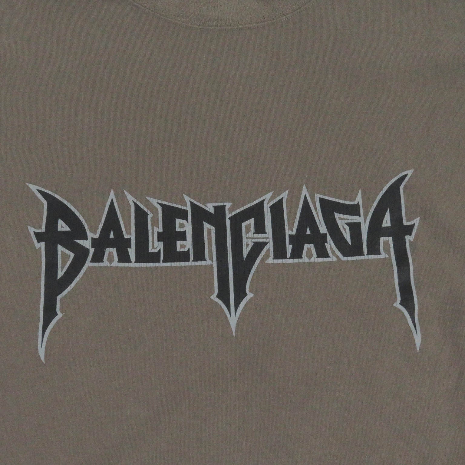 Balenciaga Distressed Oversized T-shirt Brown