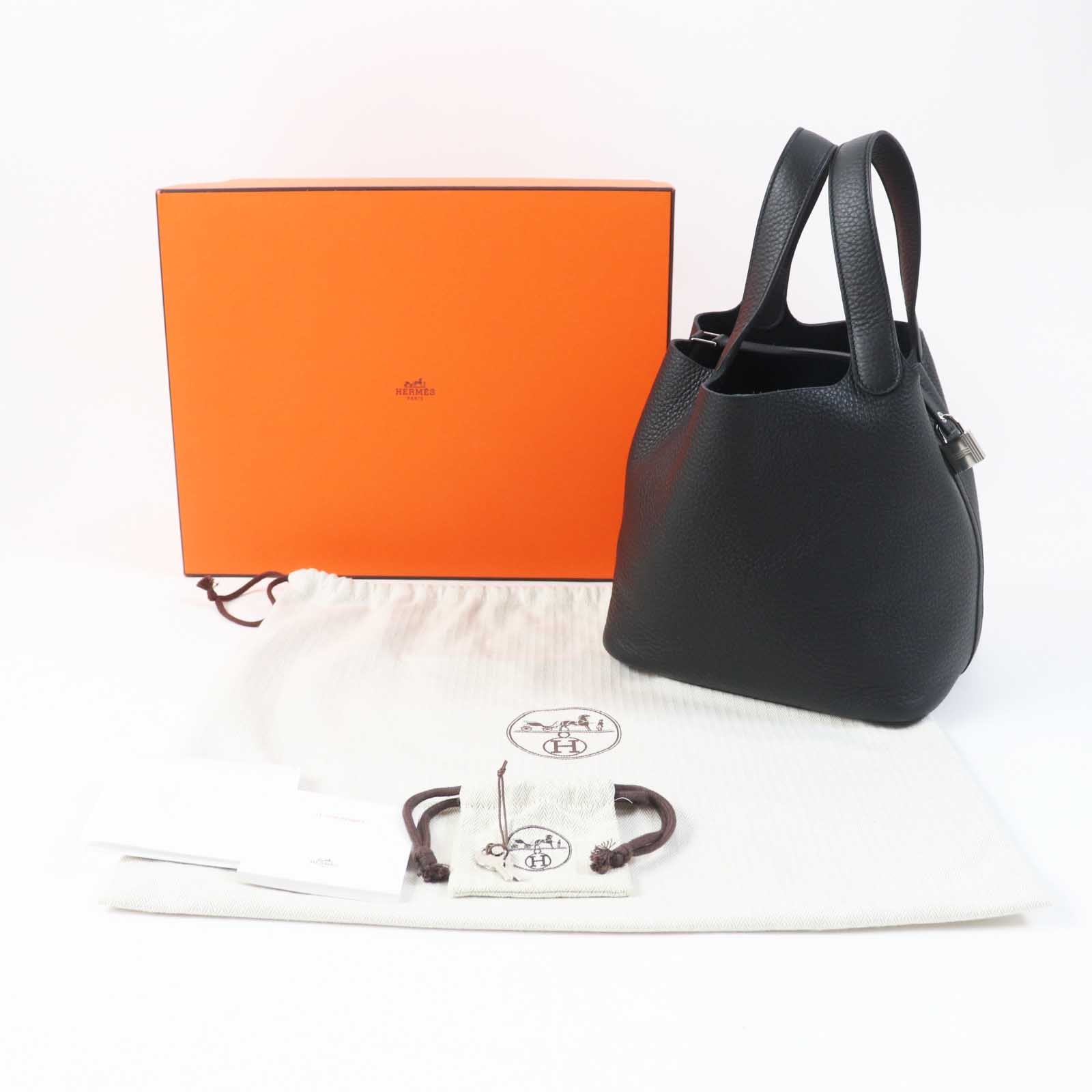 HERMES Picotin Lock MM 22 Handbag Black