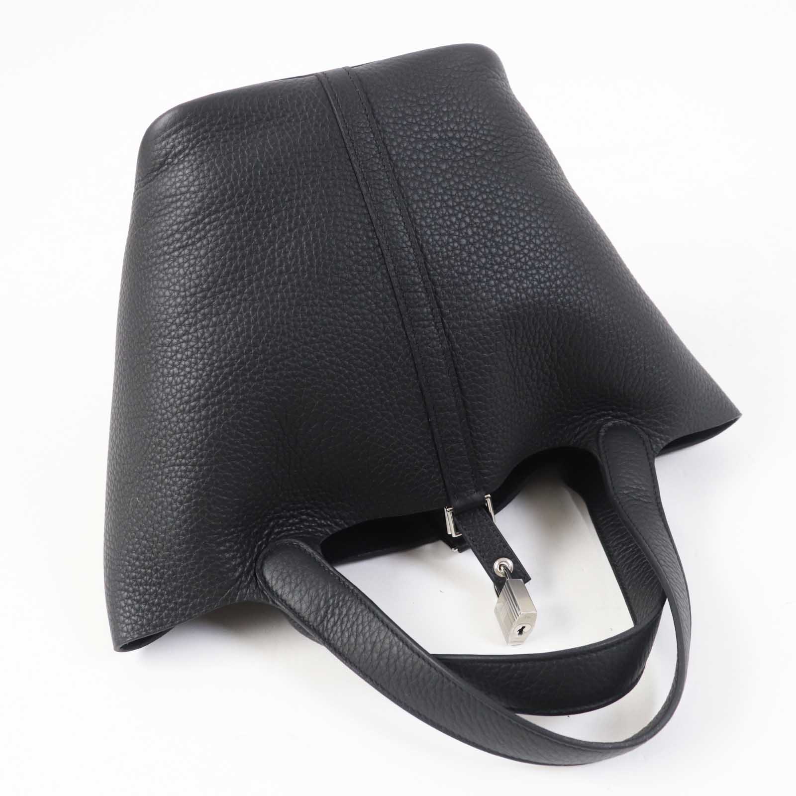 HERMES Picotin Lock MM 22 Handbag Black