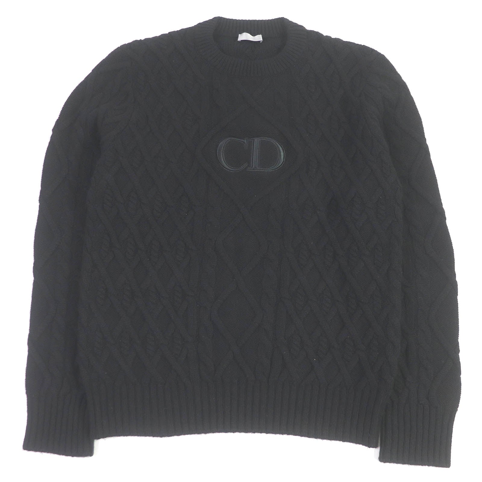 Dior Cashmere CD Logo Knit Sweater Black M