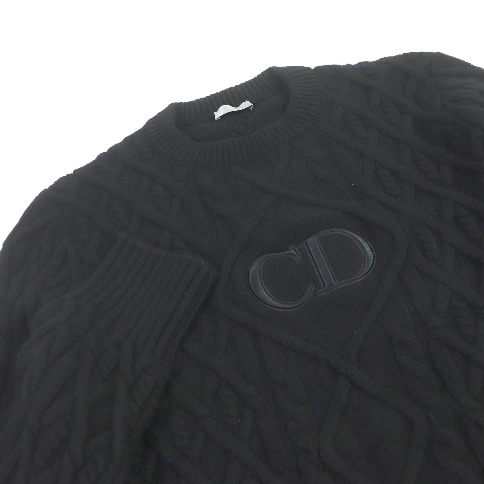 Dior Cashmere CD Logo Knit Sweater Black M