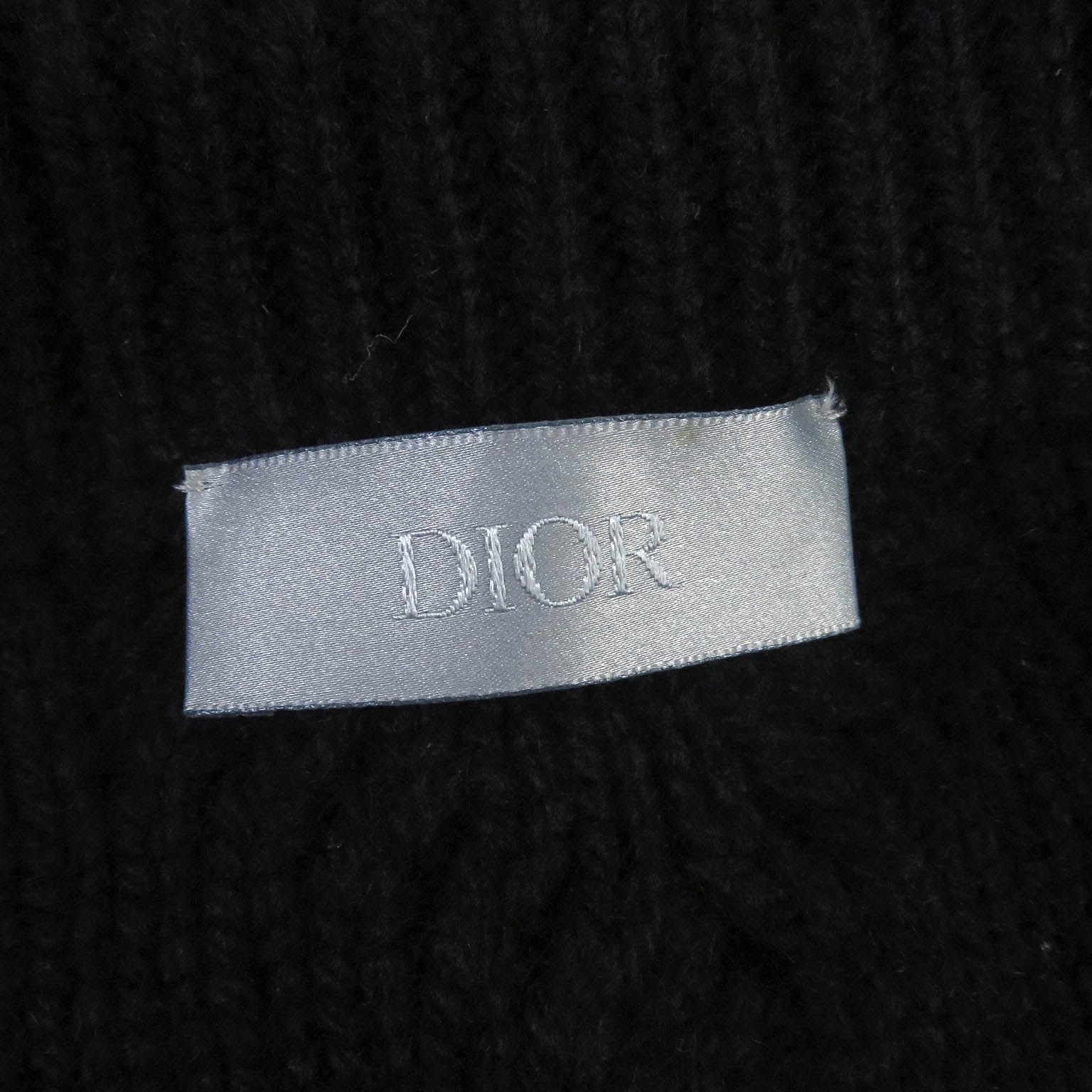 Dior Cashmere CD Logo Knit Sweater Black M