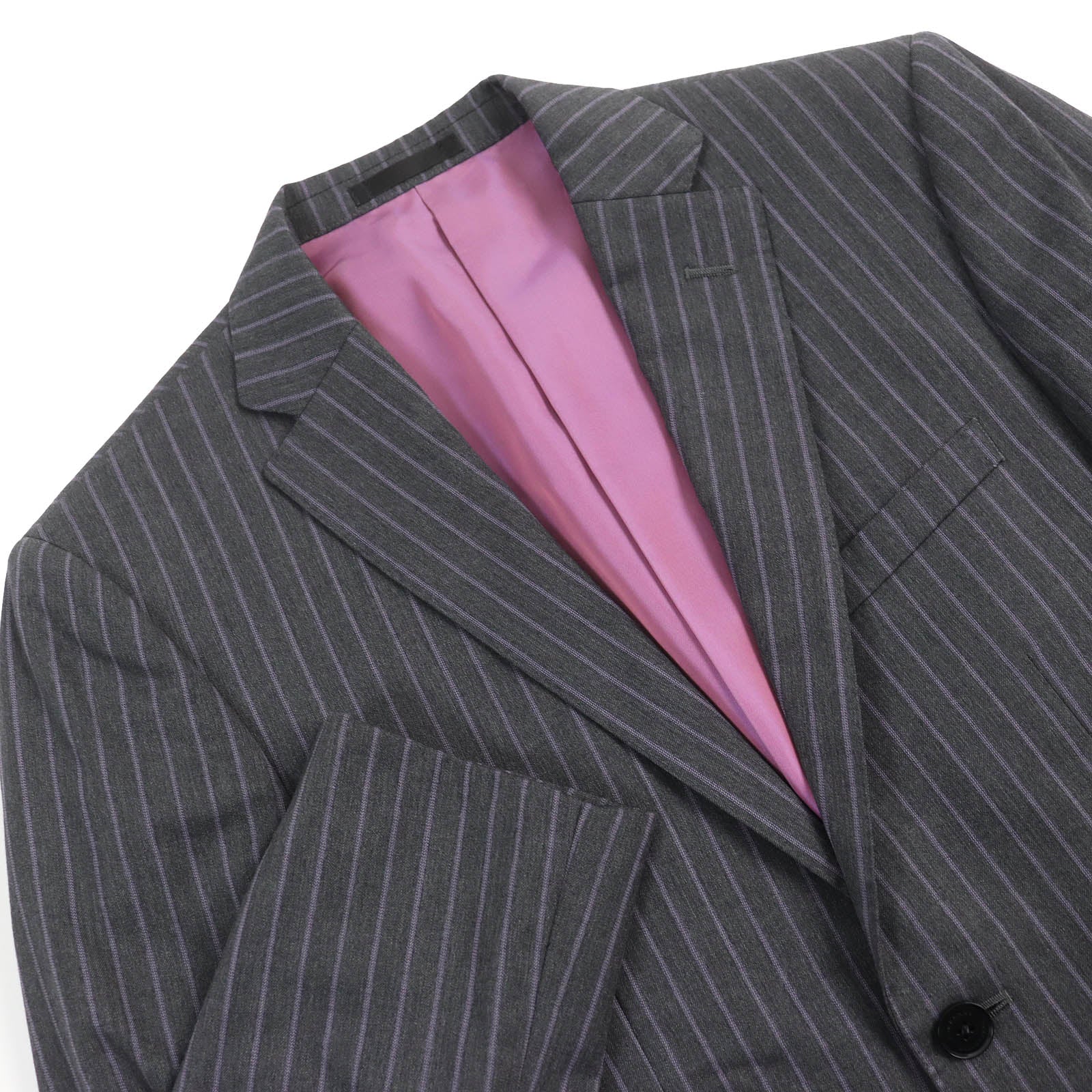 Burberry Wool Suit Dark Gray Purple 36R