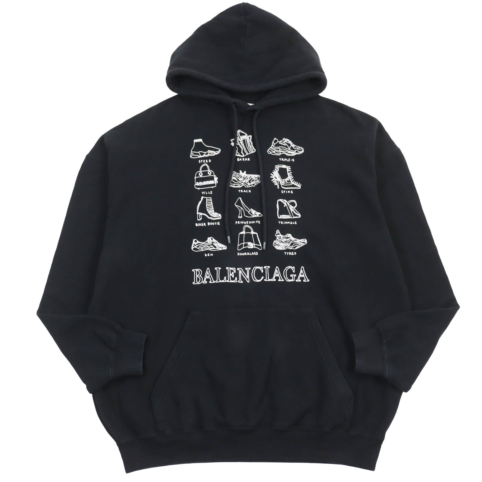 Balenciaga Cotton Hoodie XS Black