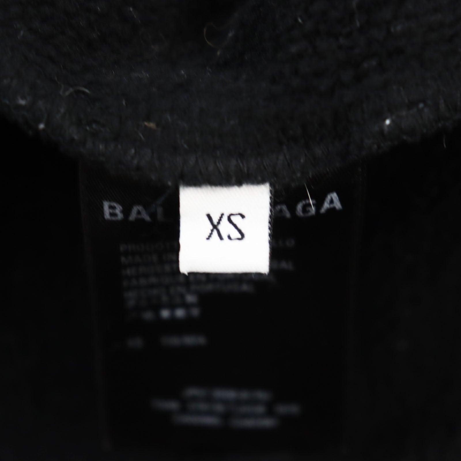 Balenciaga Cotton Hoodie XS Black