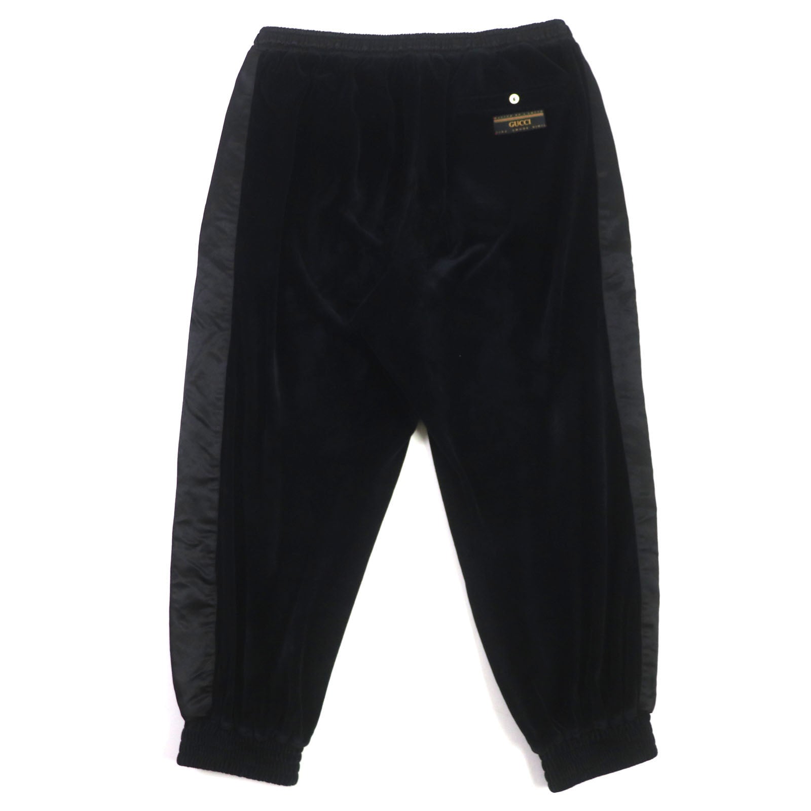 GUCCI Black Velvet Jogger Pants XL