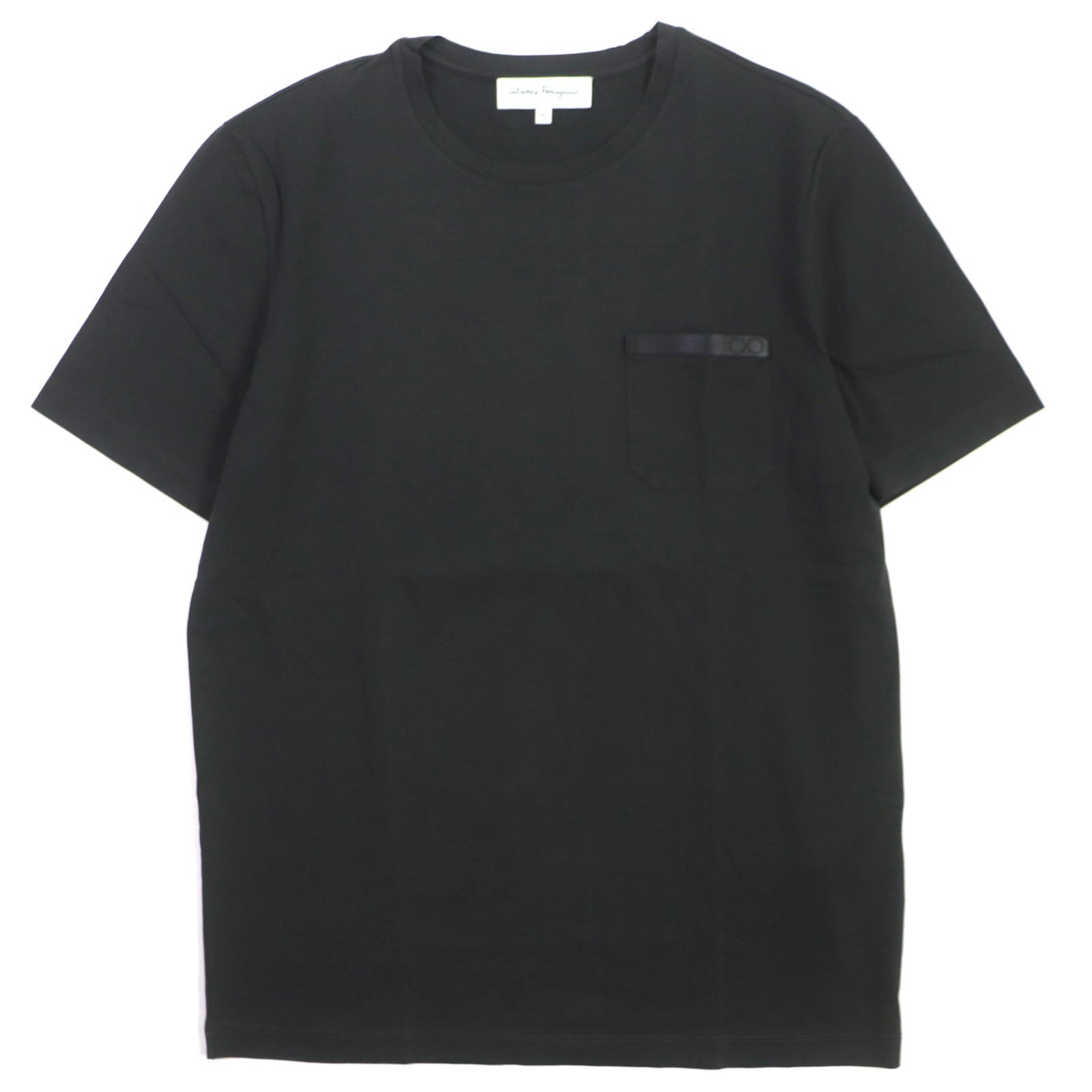 Salvatore Ferragamo Perforated Gancini Leather Trim T-shirt