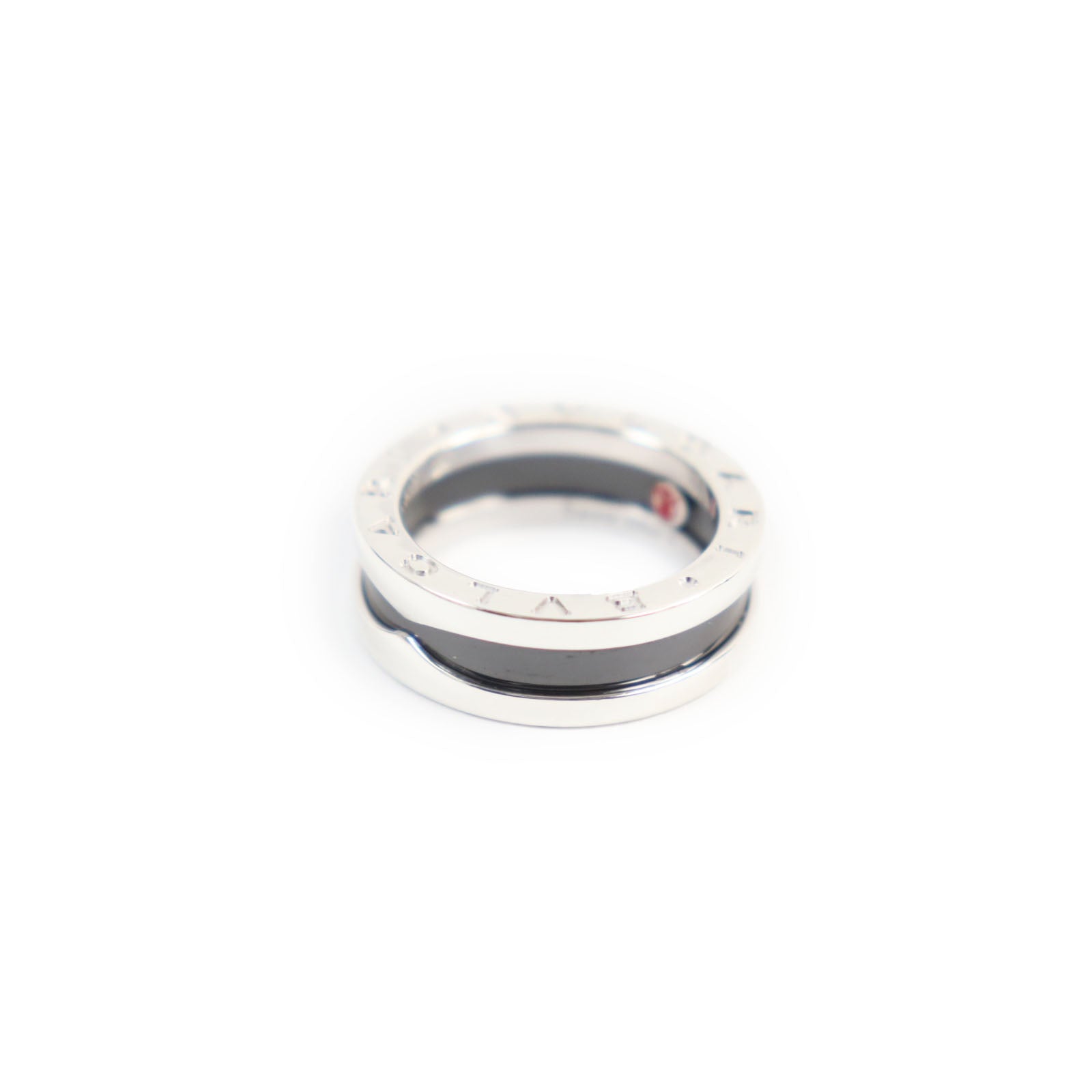 BVLGARI B.ZeroOne Ring AG925 Ceramic Silver Black