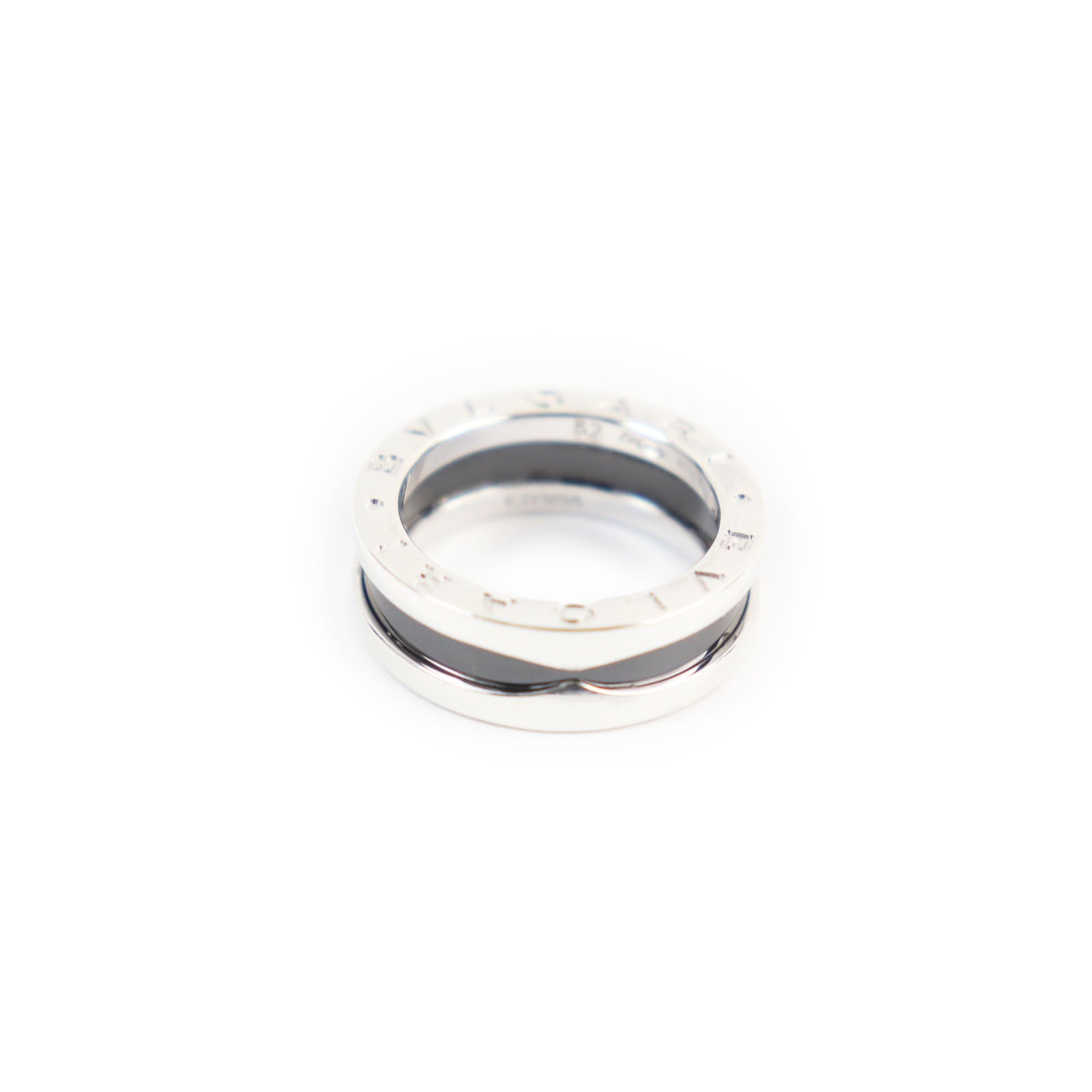 BVLGARI B.ZeroOne Ring AG925 Ceramic Silver Black