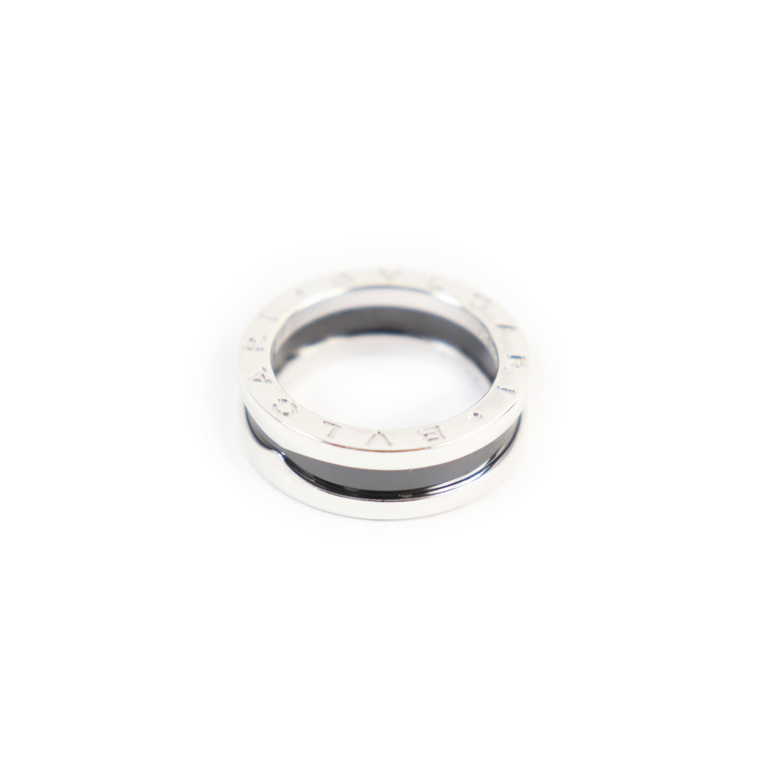 BVLGARI B.ZeroOne Ring AG925 Ceramic Silver Black