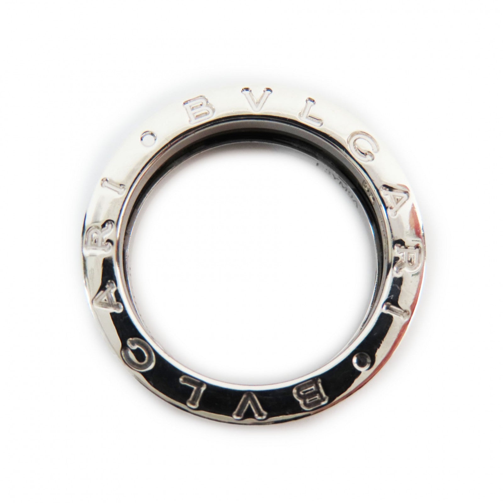 BVLGARI B.ZeroOne Ring AG925 Ceramic Silver Black