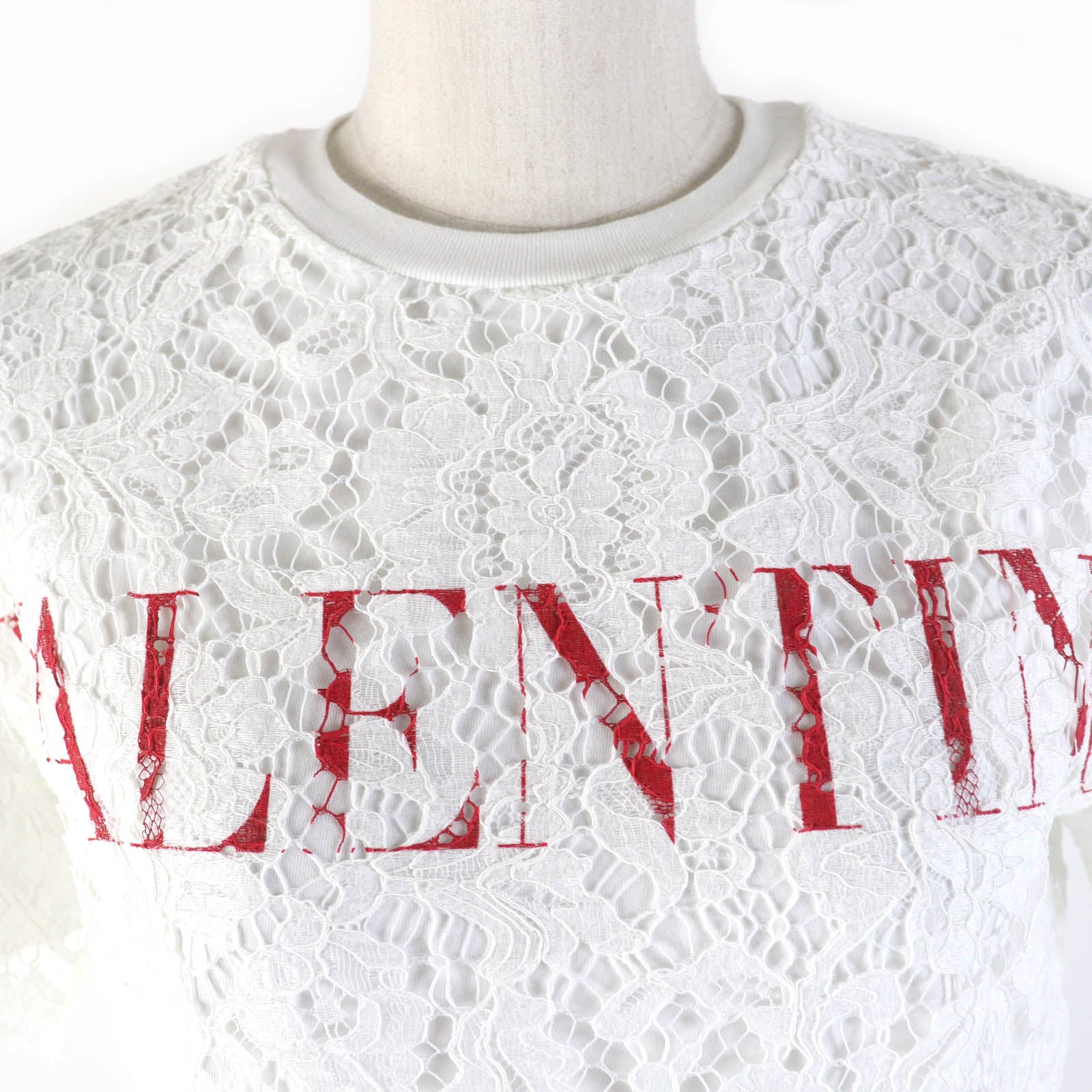 Valentino Lace Short Sleeve T-shirt XS