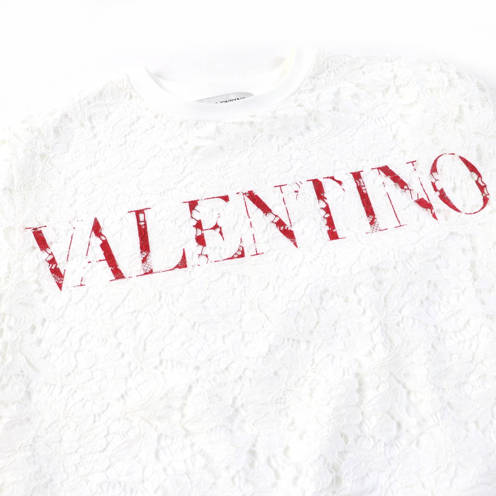 Valentino Lace Short Sleeve T-shirt XS