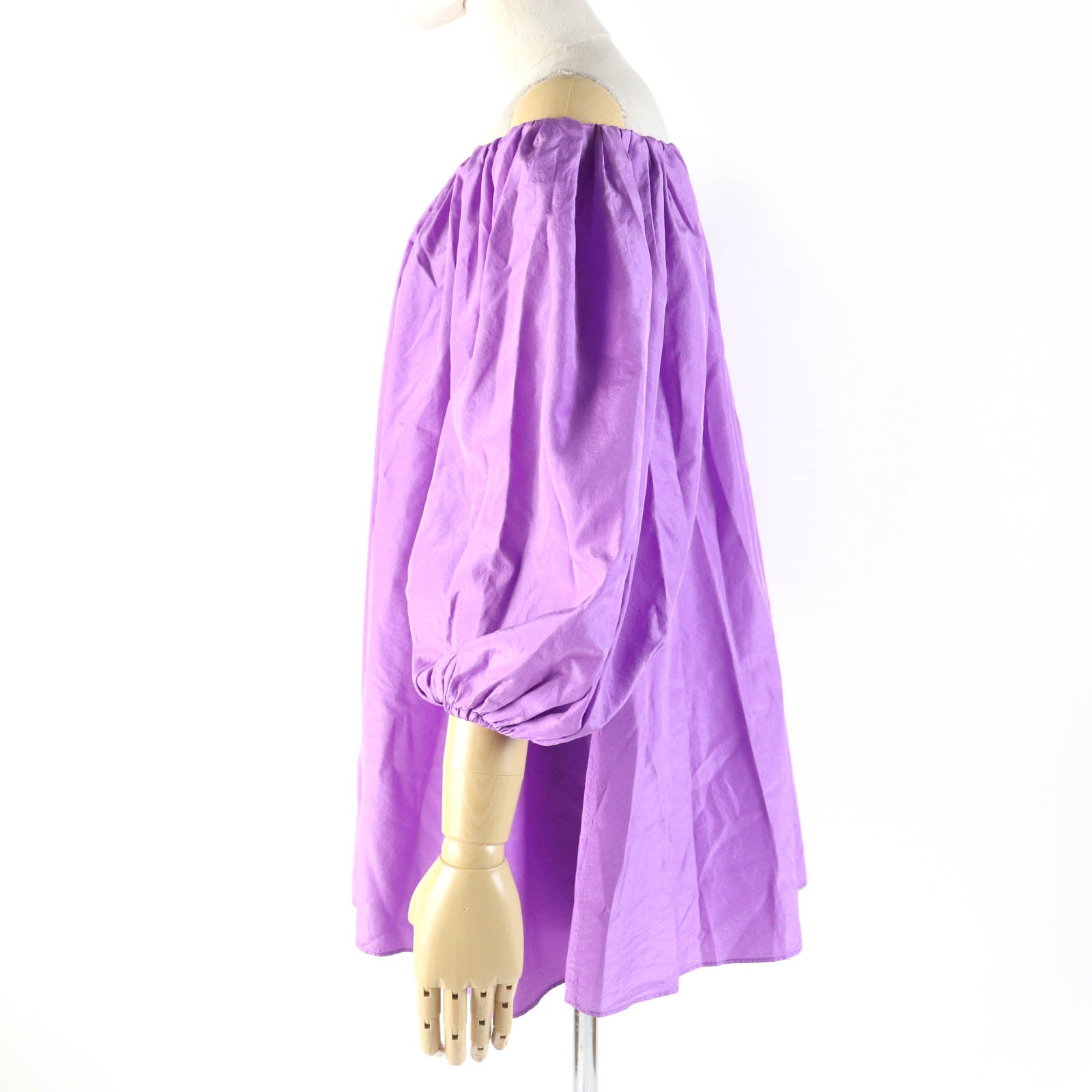 Valentino Silk Off Shoulder Blouse Purple 36