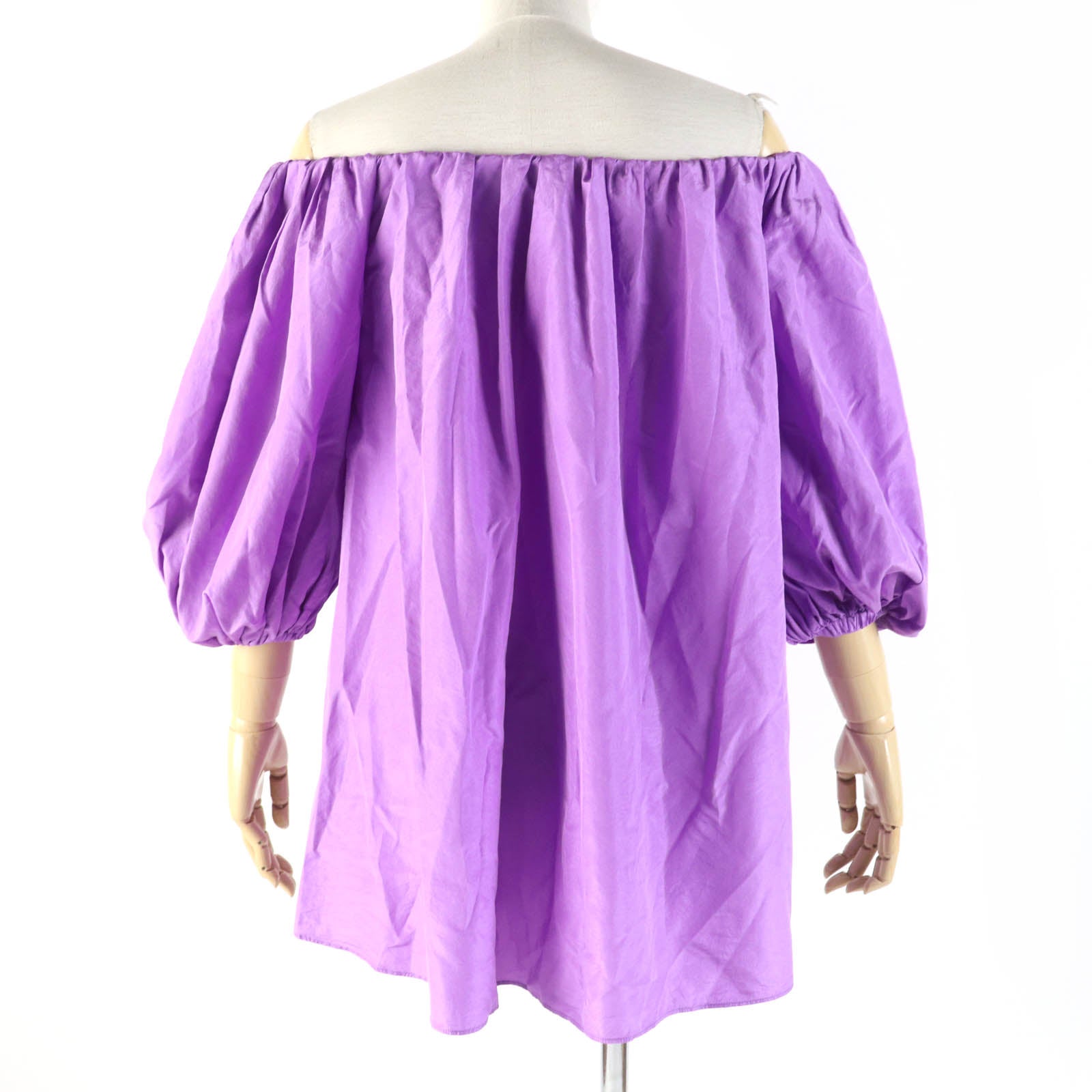 Valentino Silk Off Shoulder Blouse Purple 36