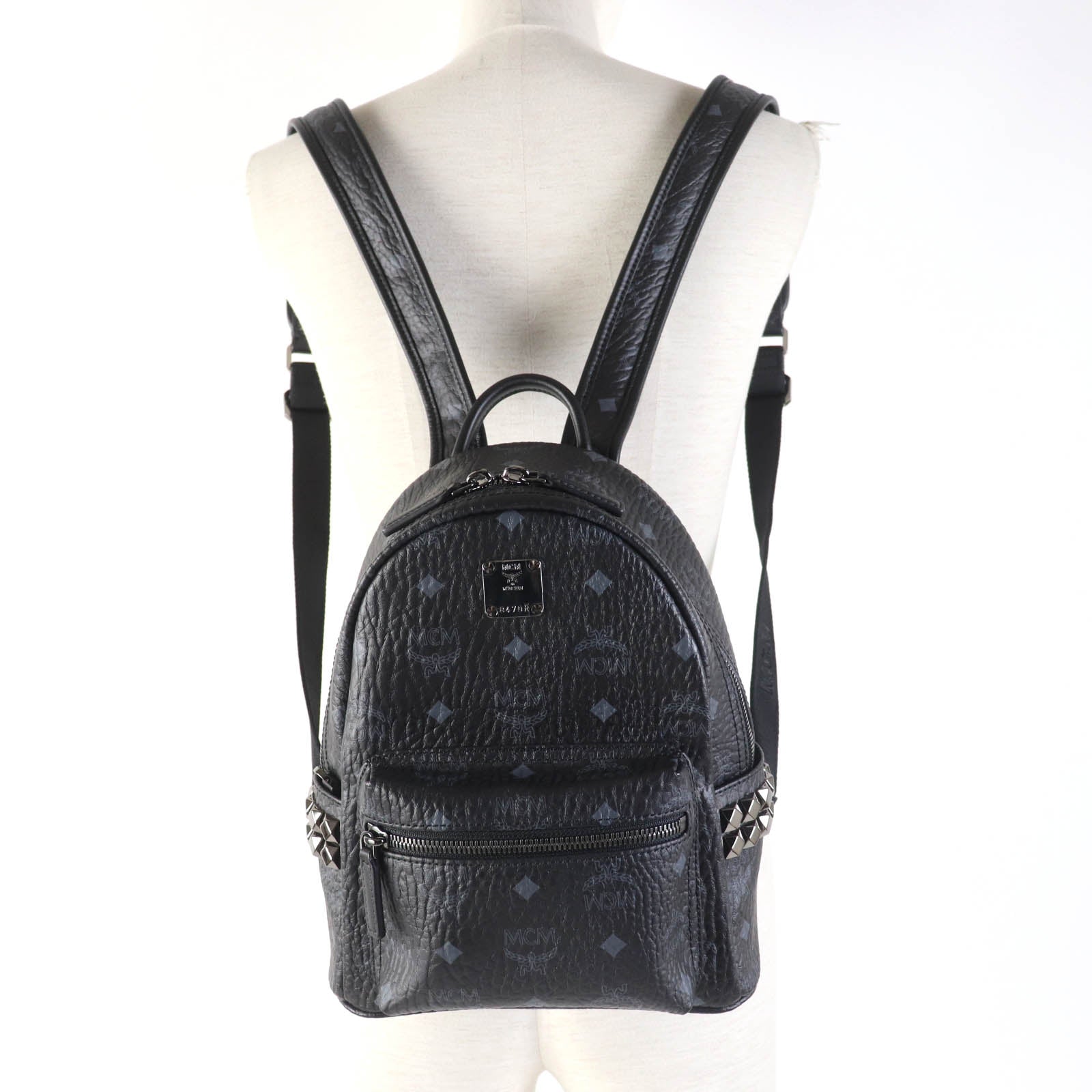 MCM Stark Mini Side Stud Leather Backpack