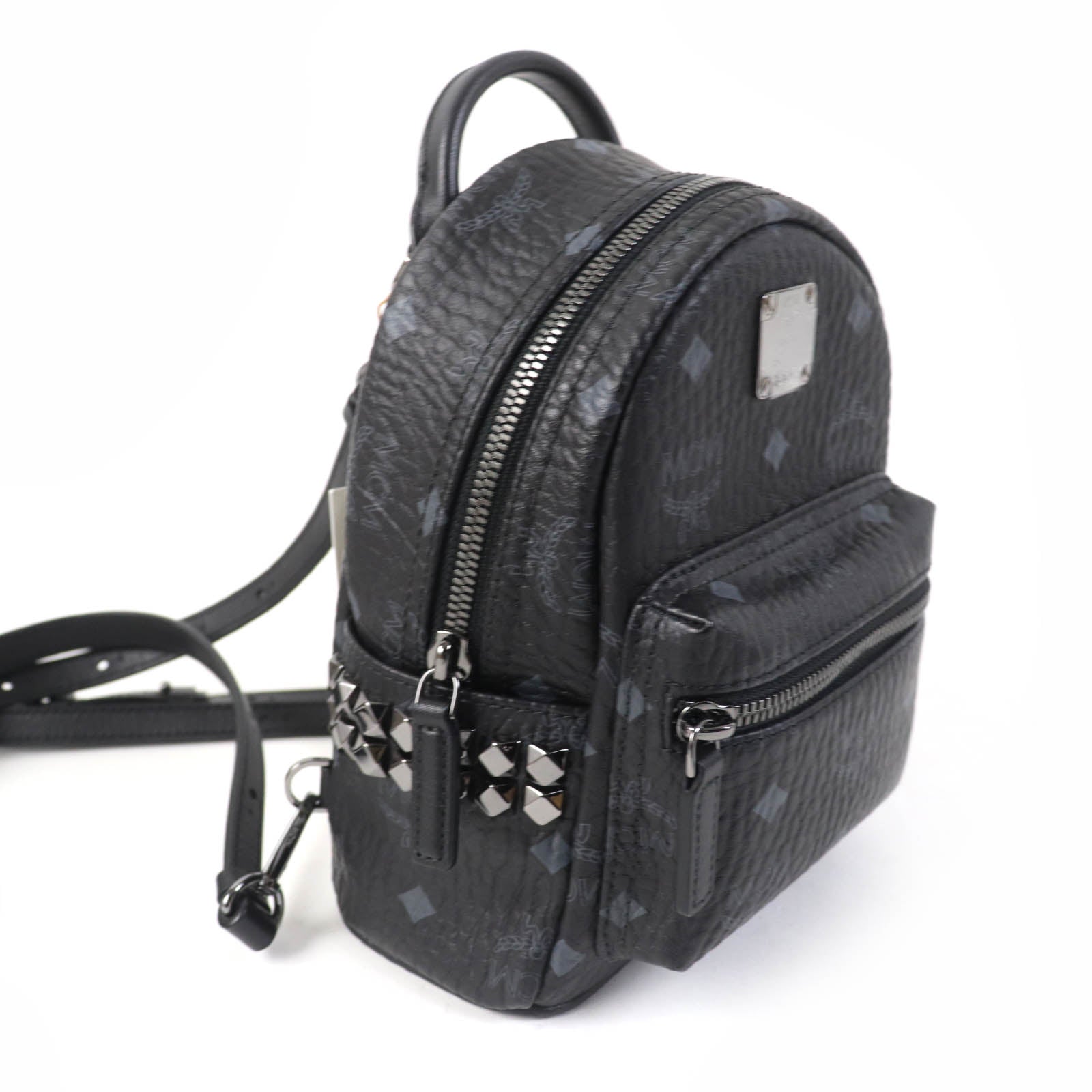 MCM Stark Bebe Boo Mini Leather Backpack Black