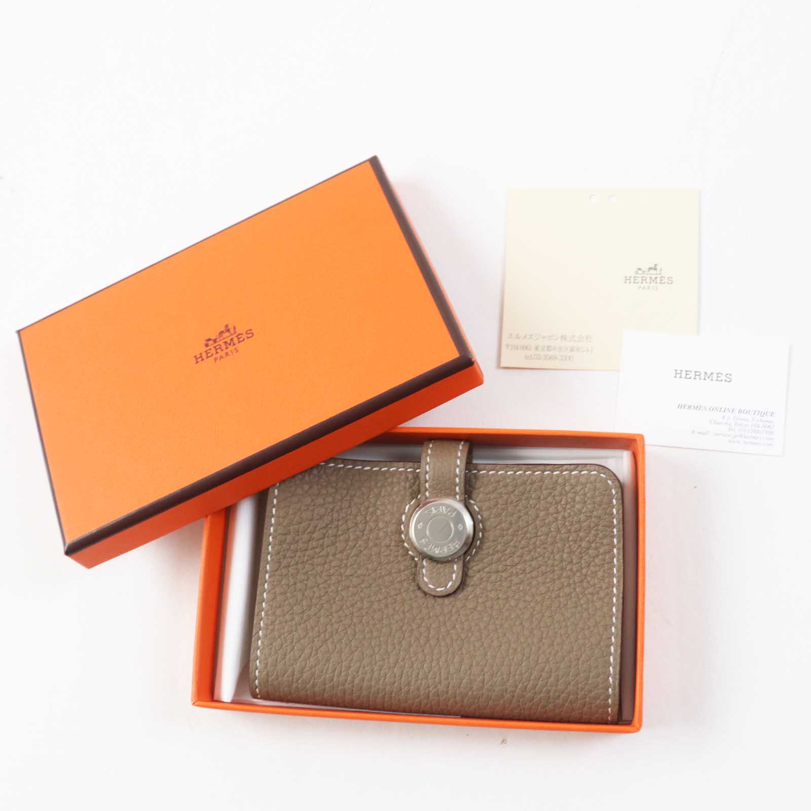 HERMES Etope Silver Togo Card Case 2021