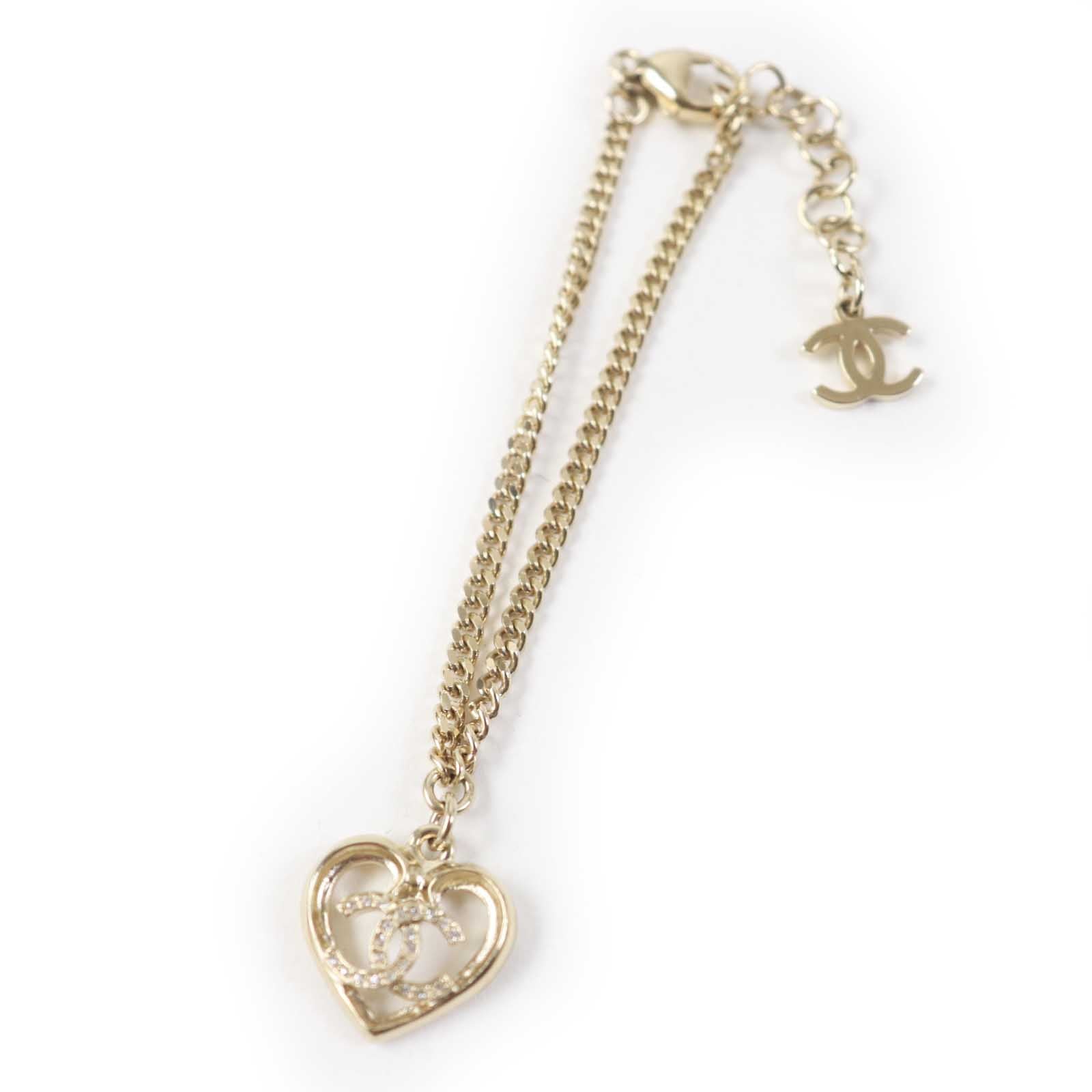 Chanel COCO Mark Heart Chain Bracelet