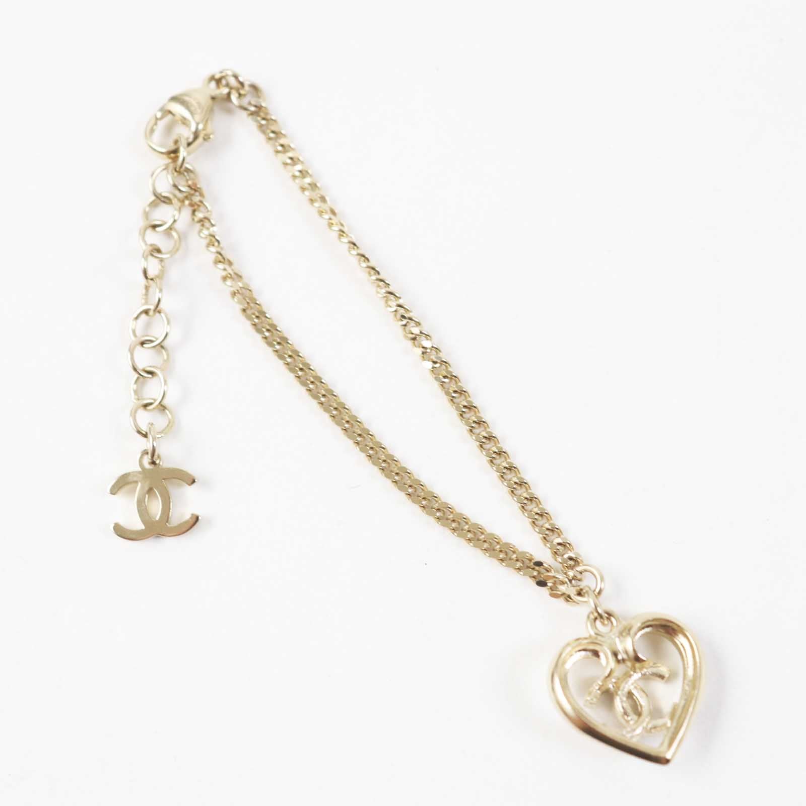 Chanel COCO Mark Heart Chain Bracelet