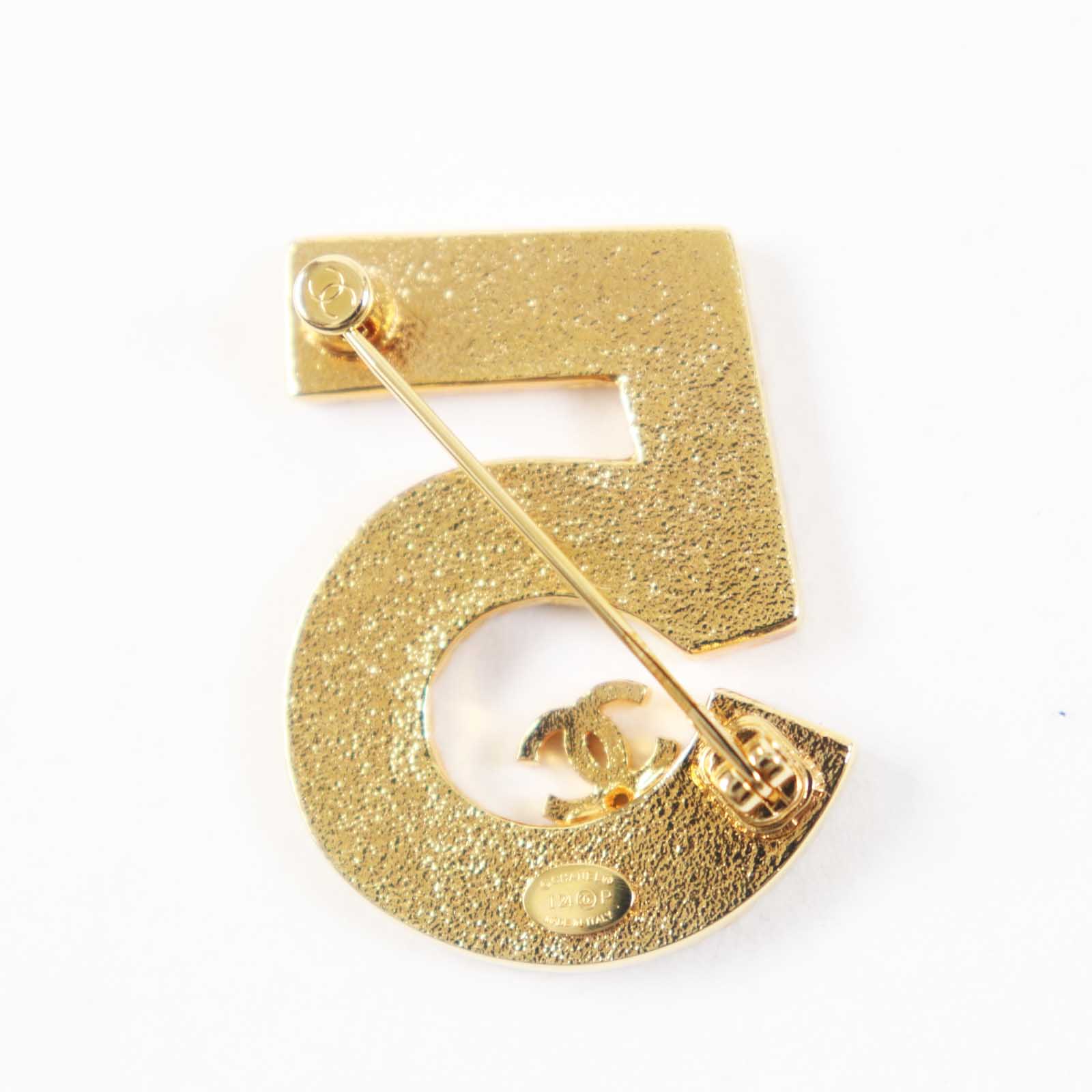 Chanel COCO Mark 5 Brooch Blue Gold