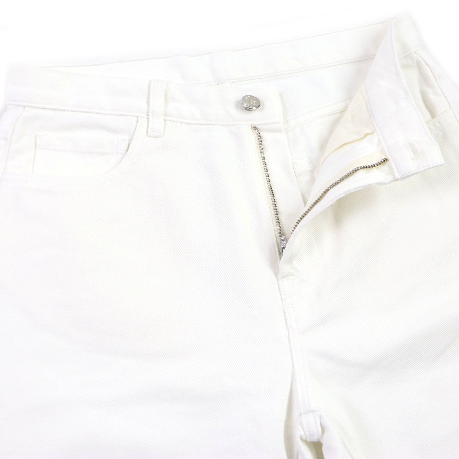 Moncler Cotton Denim Pants White 44