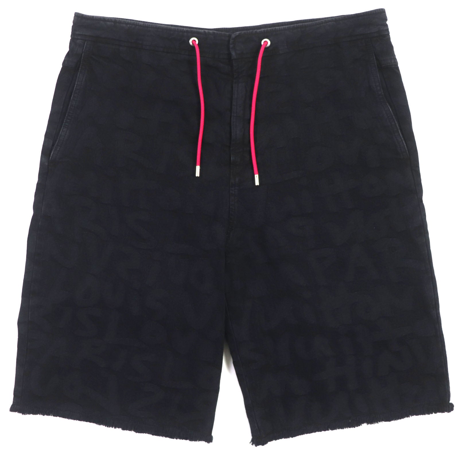 Louis Vuitton Graffiti Fringe Denim Shorts Black