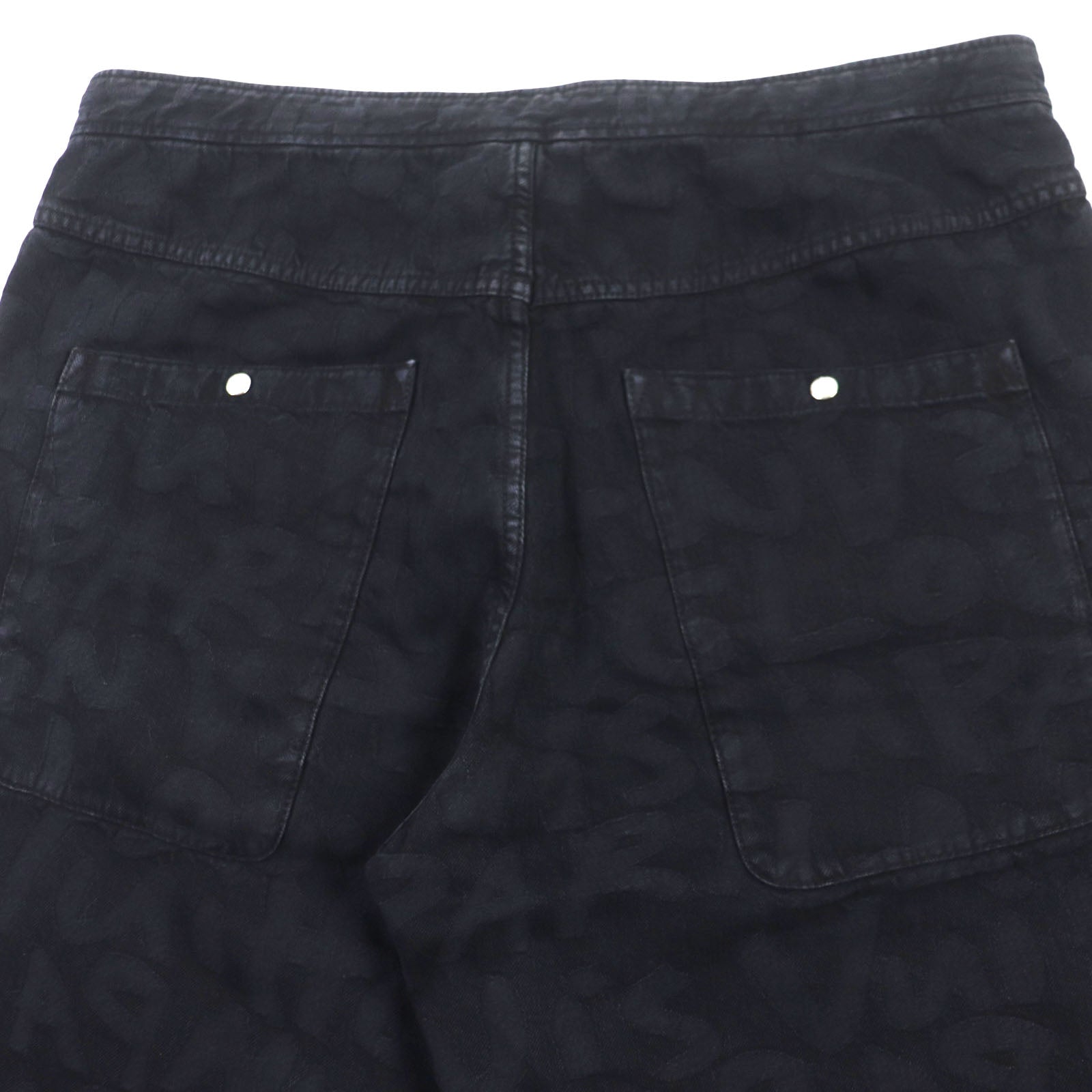 Louis Vuitton Graffiti Fringe Denim Shorts Black